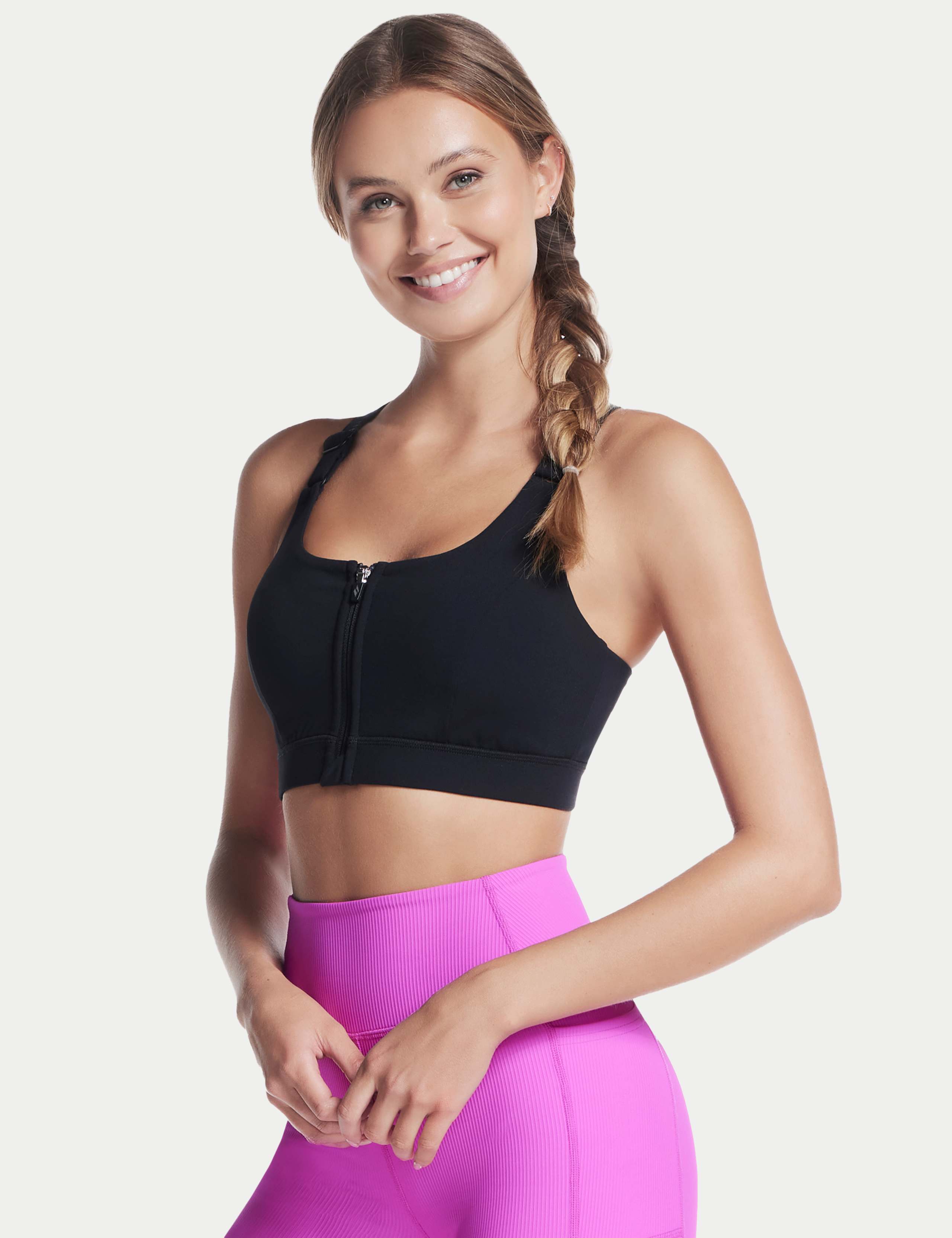 GOFLEX Joy Zip Front Sports Bra