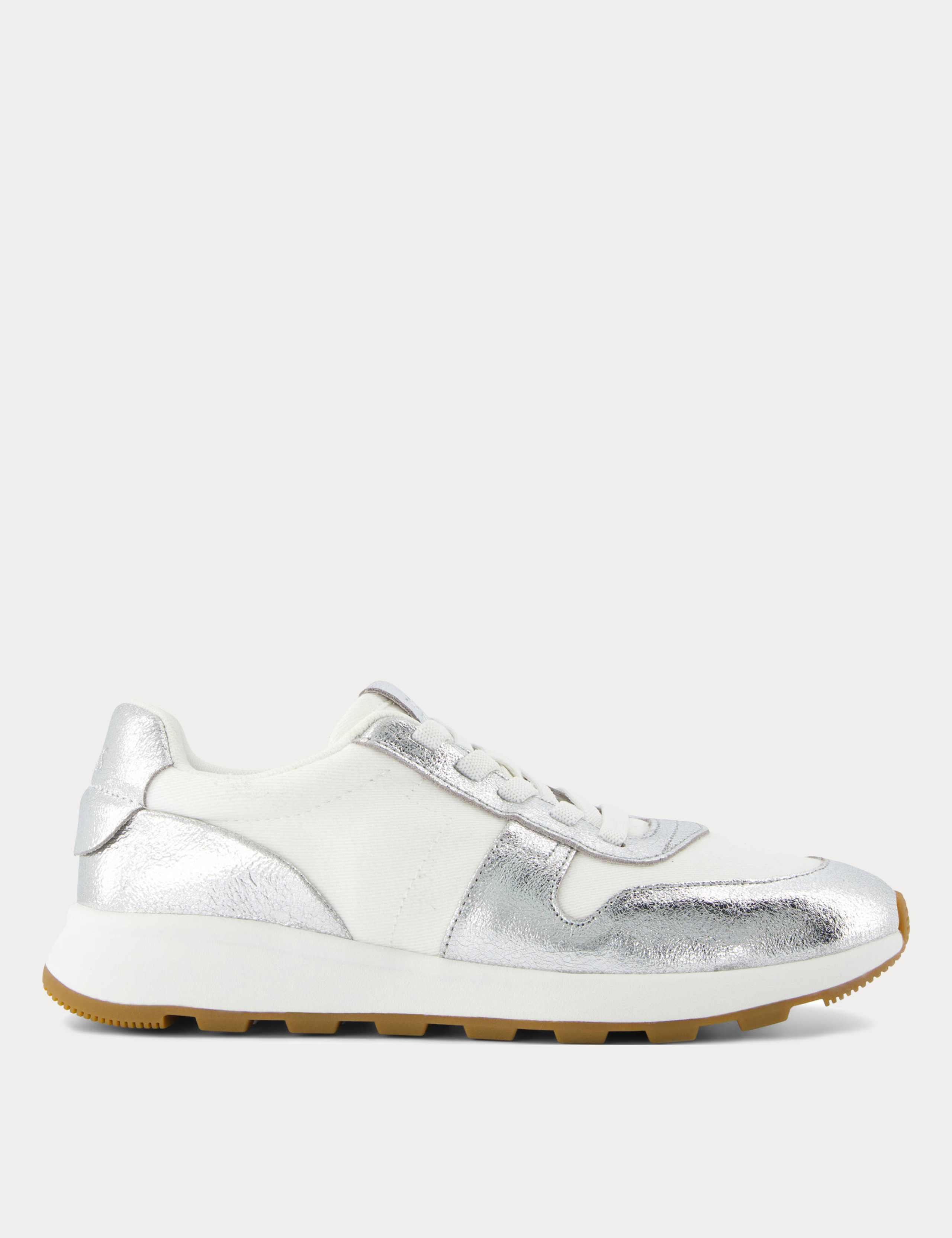 Leather Metallic Trainers