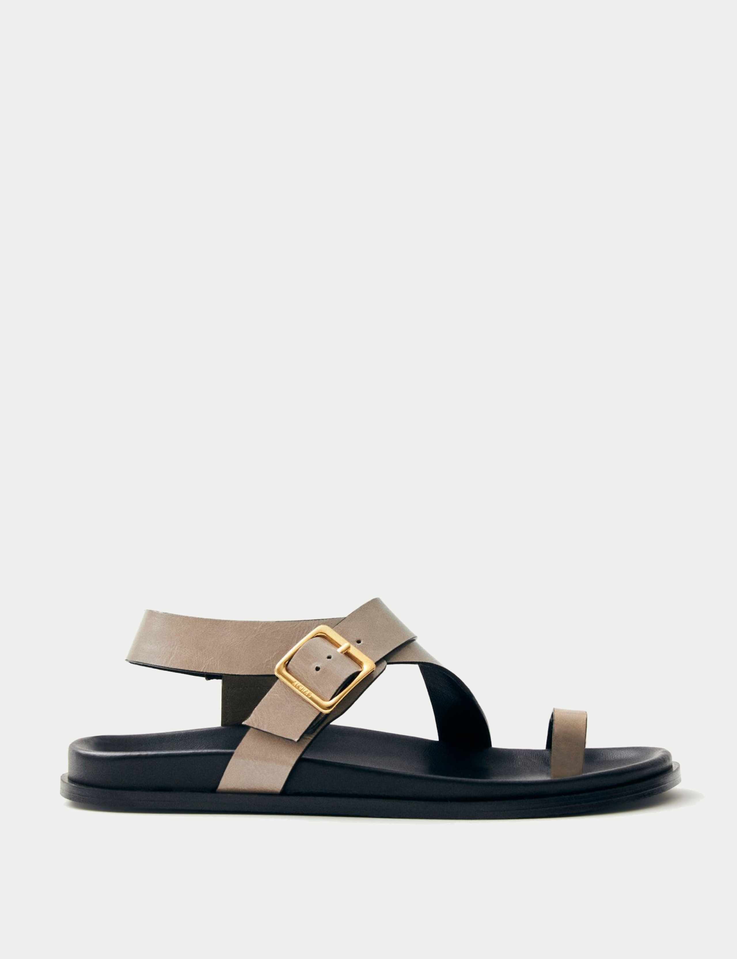 Siren Leather Flat Toe Loop Sandals