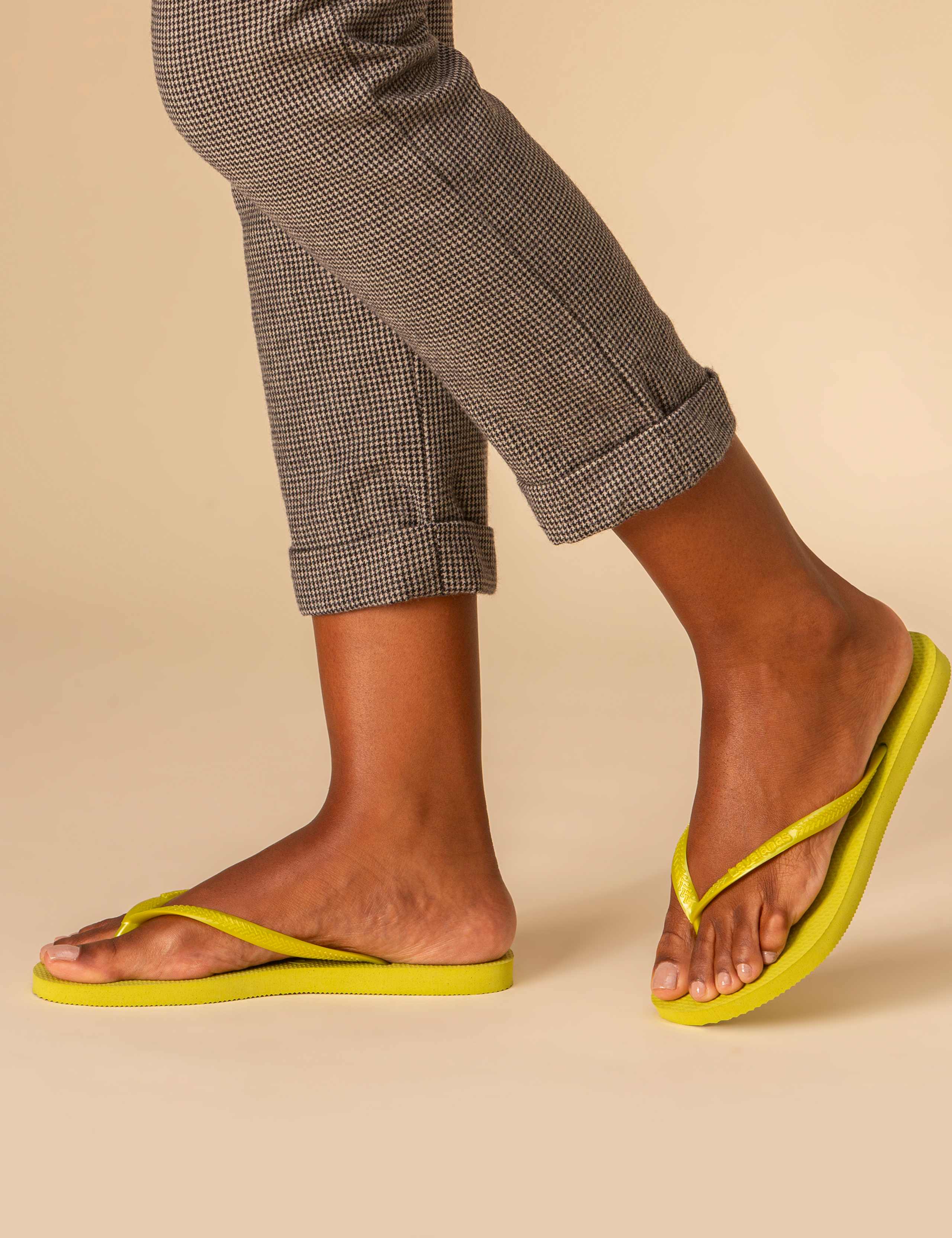 Slim Metallic Flip Flops
