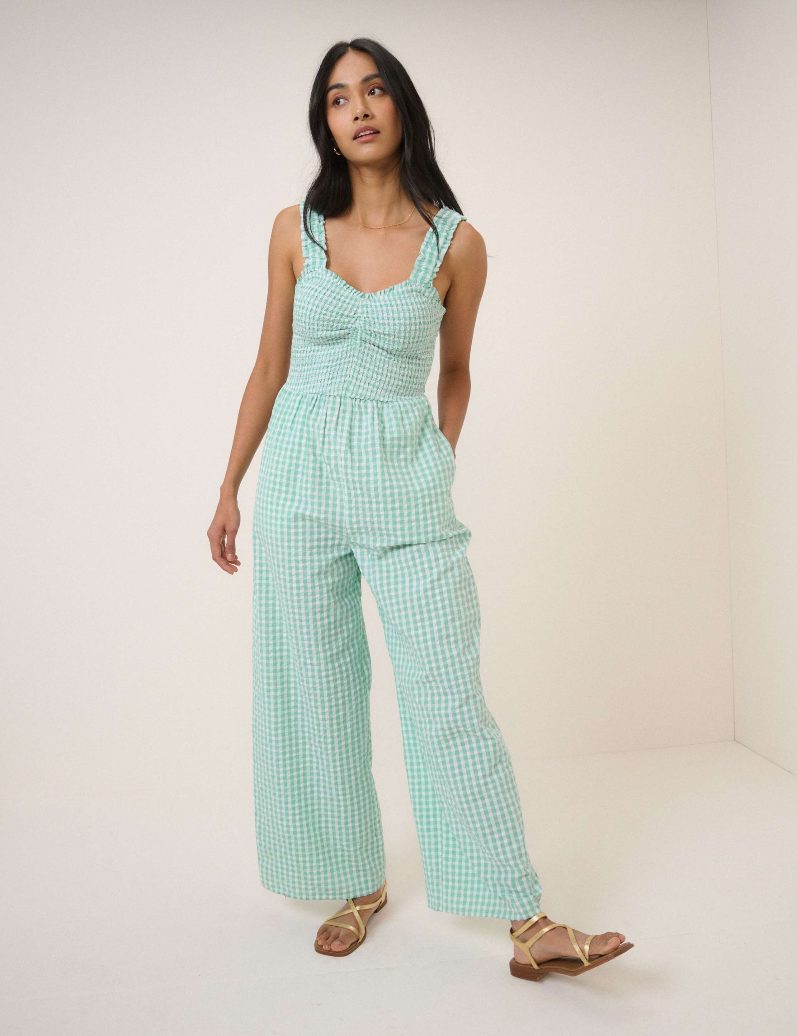 Pure Cotton Strappy Jumpsuit
