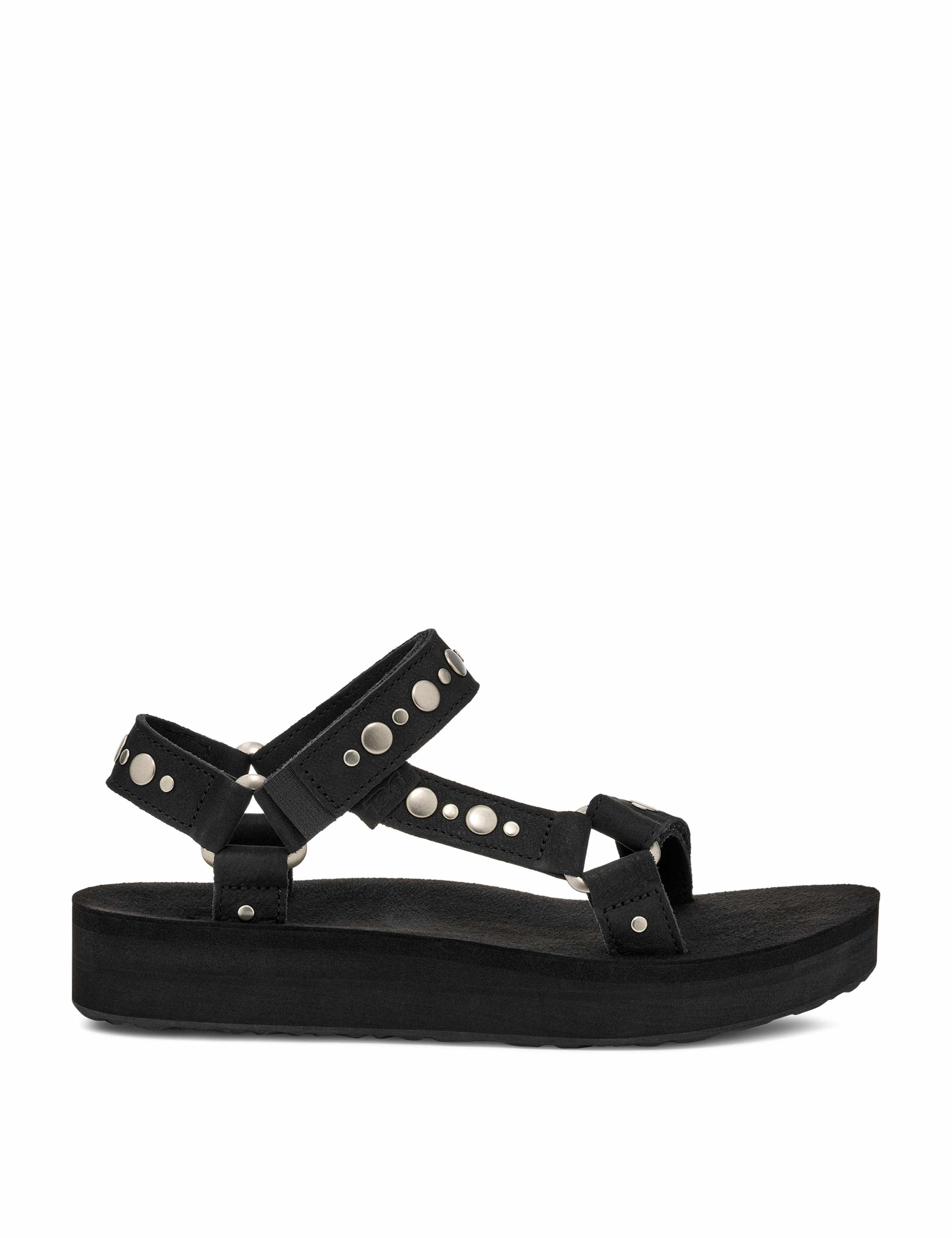 Leather Studded Ankle Strap Sandals