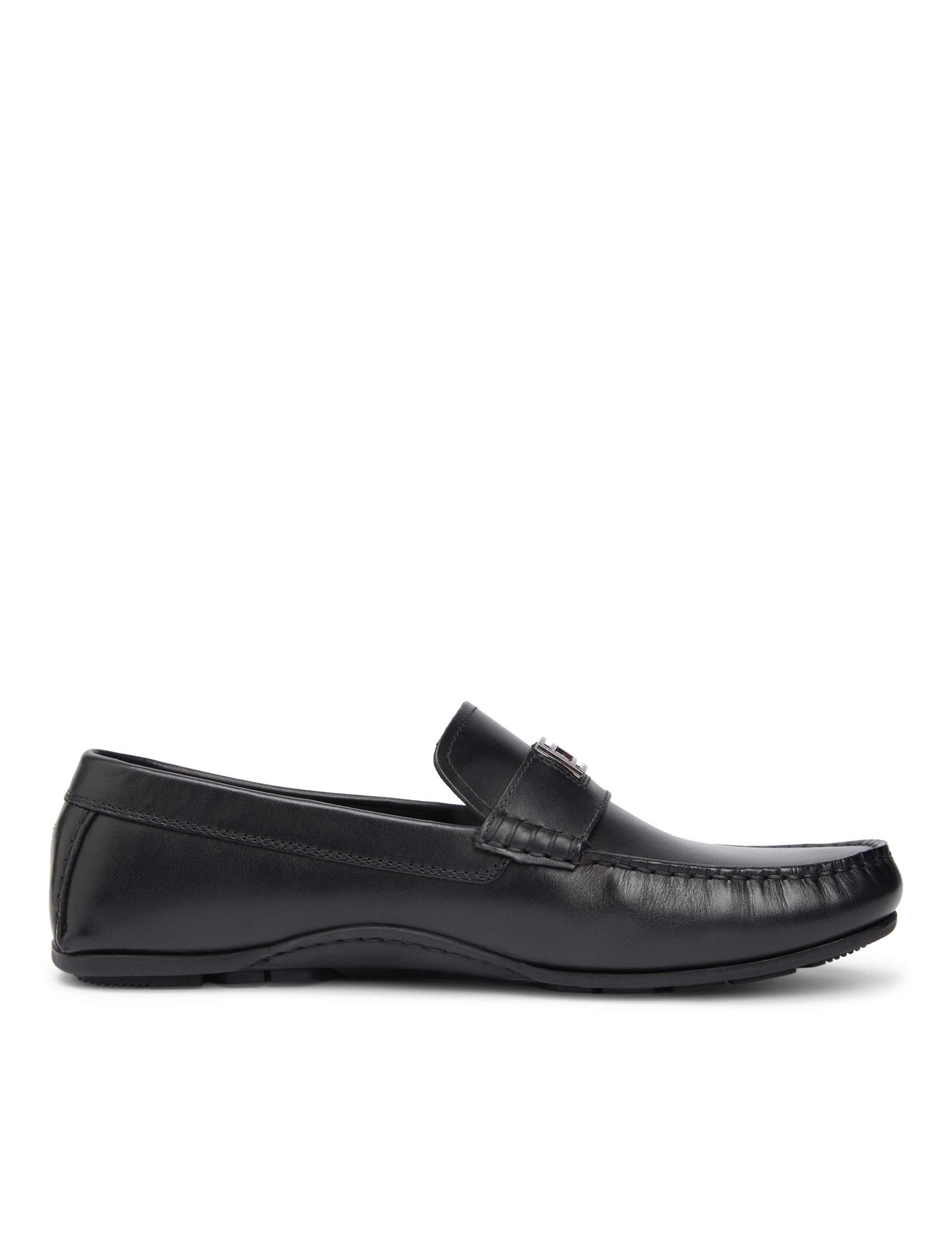Hardware Hilfiger Leather Slip On Loafers