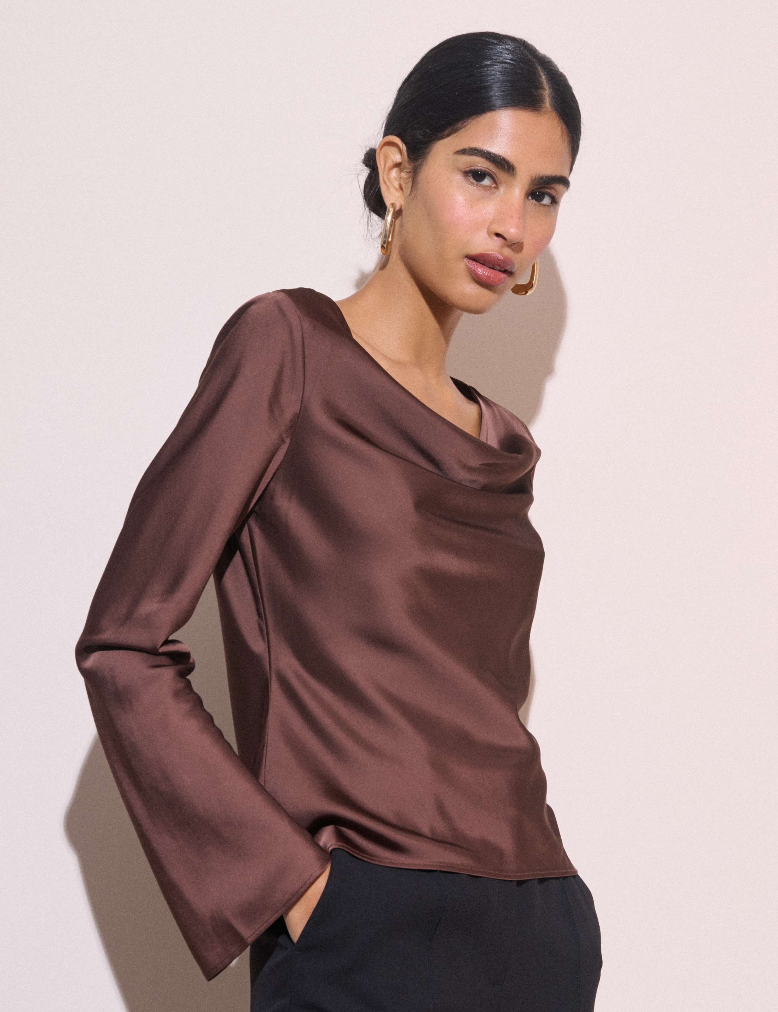 Cowl Neck Regular Fit Top