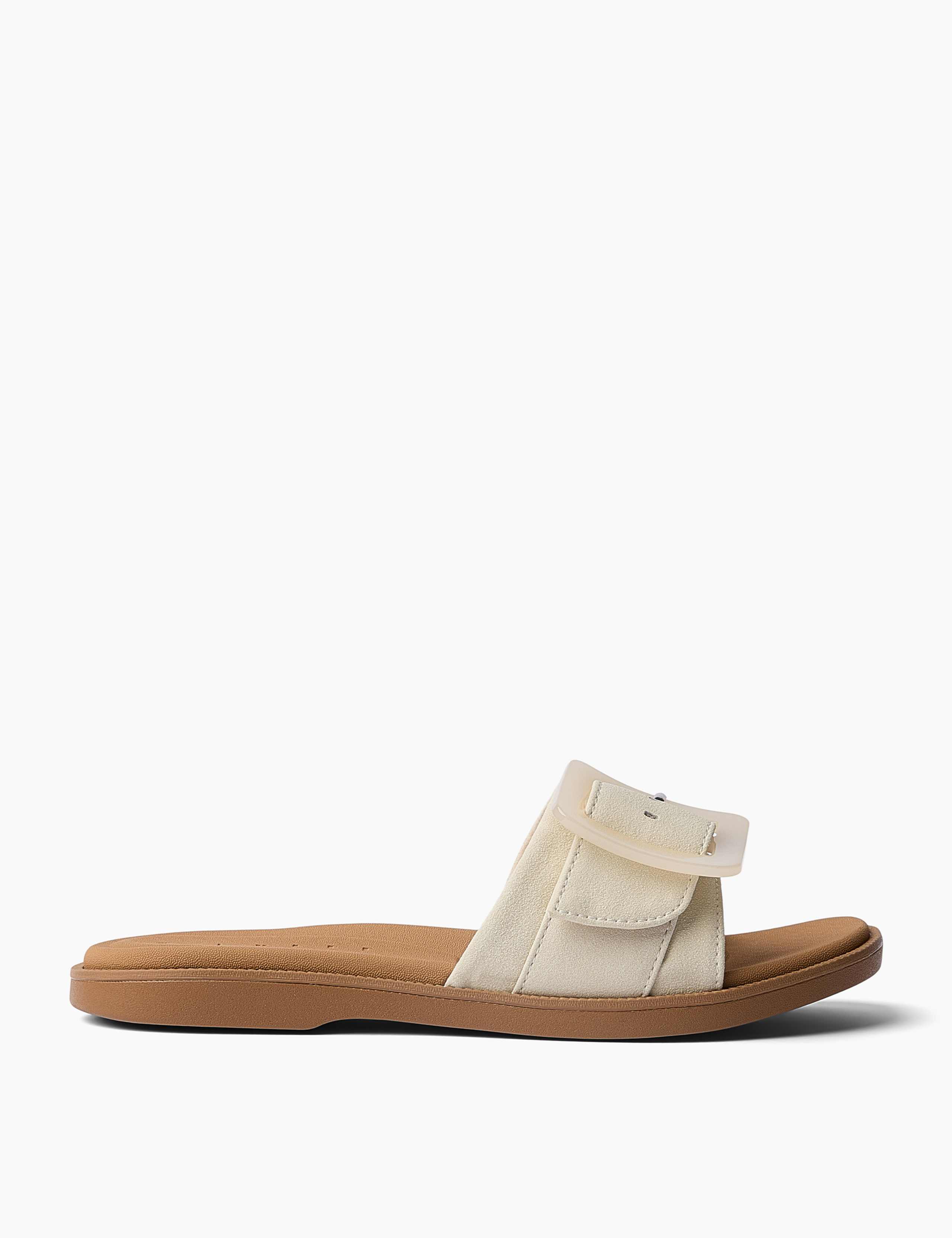 Sunny Emma Buckle Flat Sandals