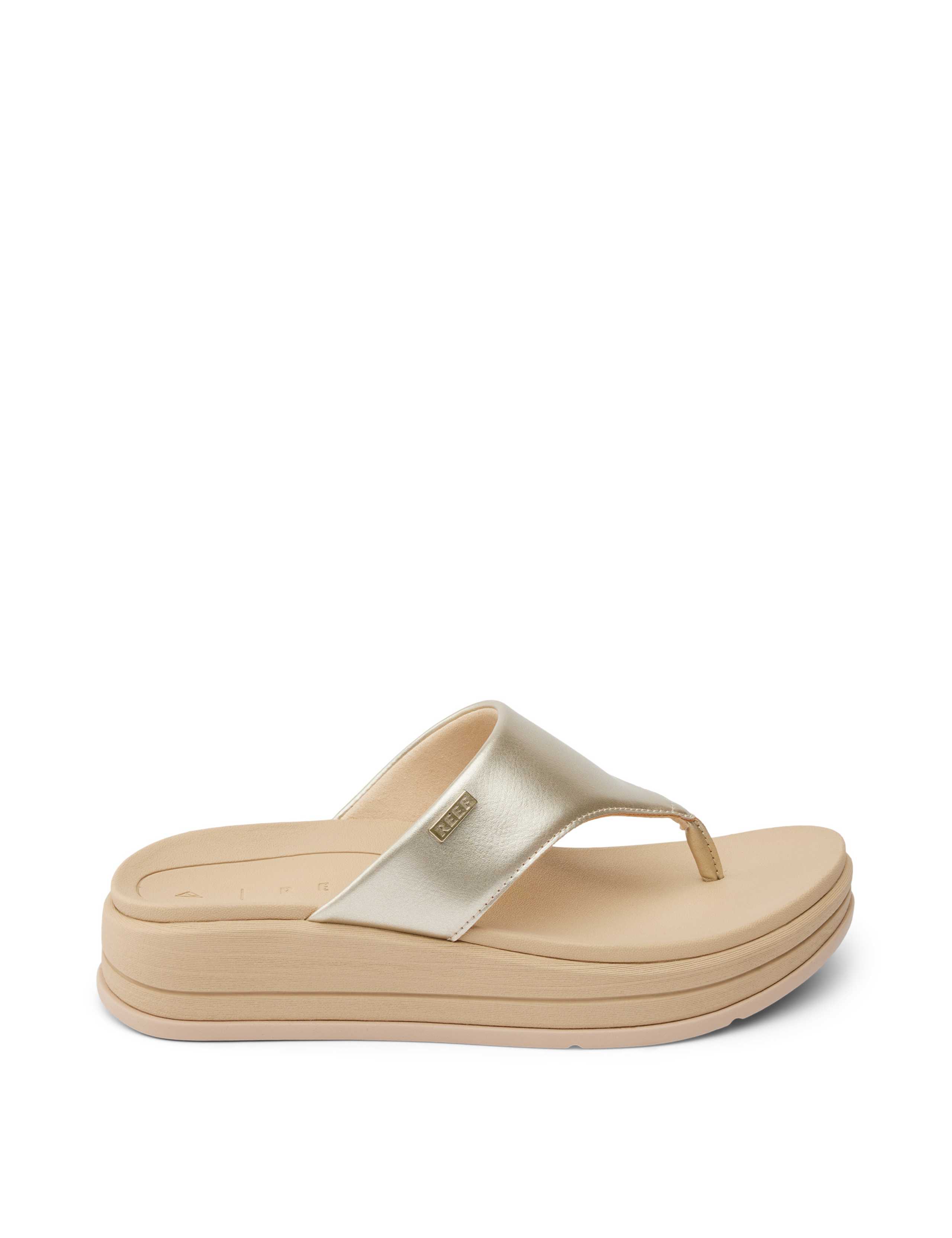 Aura Serenity Metallic Platform Flip Flops