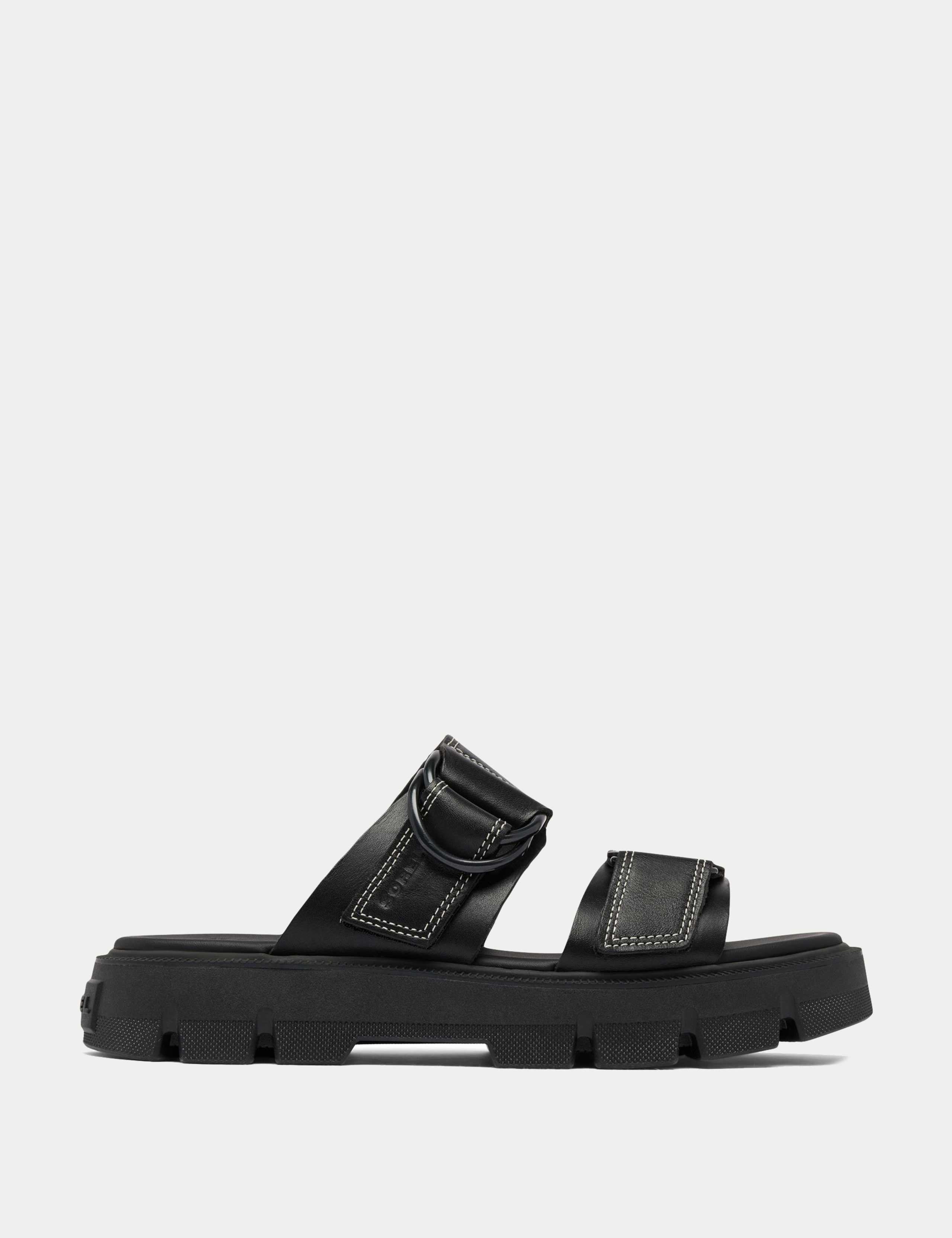 Rein Leather Chunky Flatform Sliders
