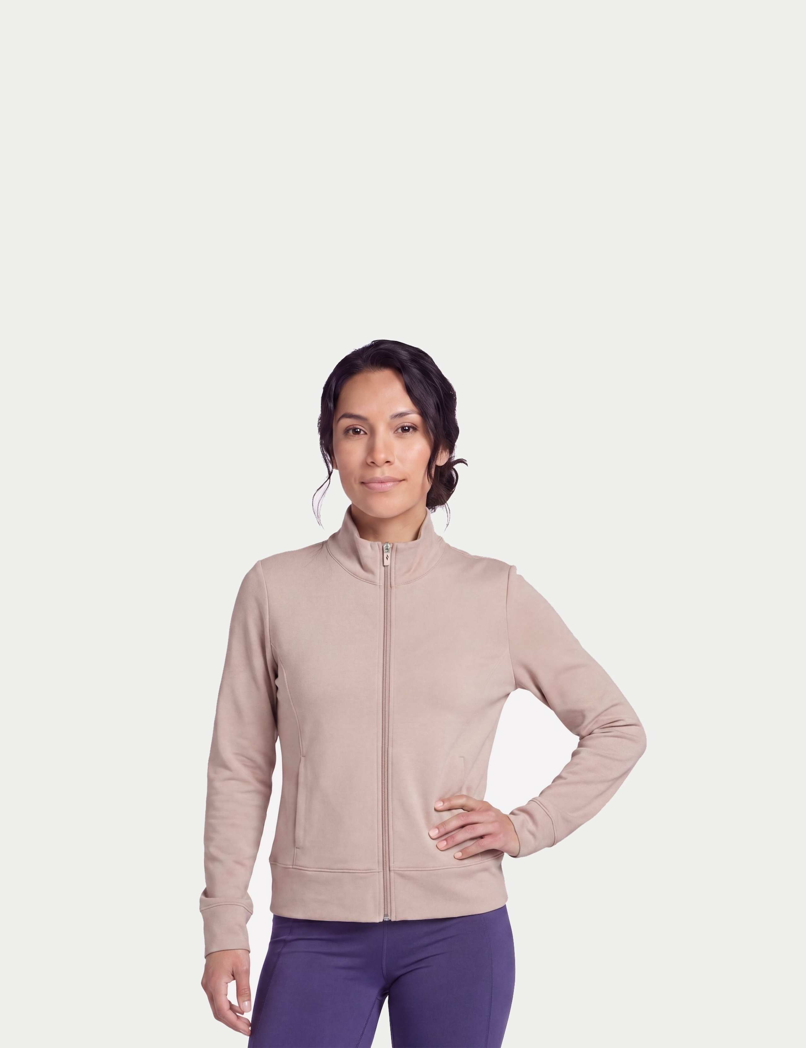 Zip Up Double Knit Jacket