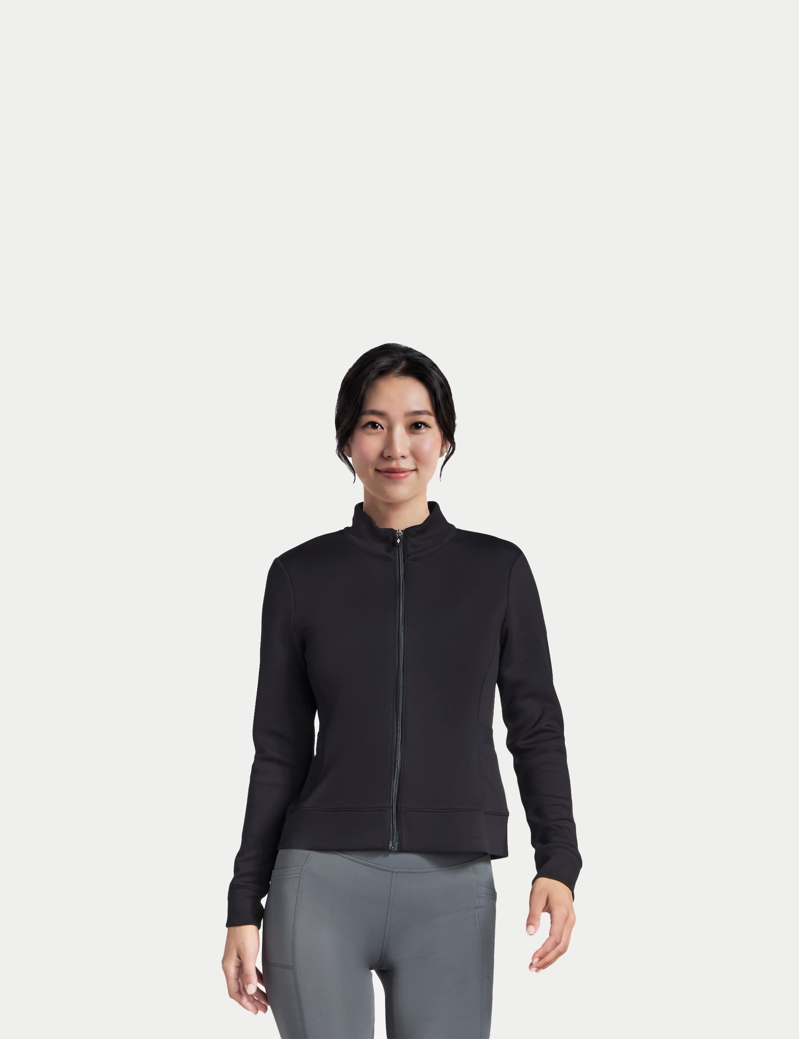 Zip Up Double Knit Jacket