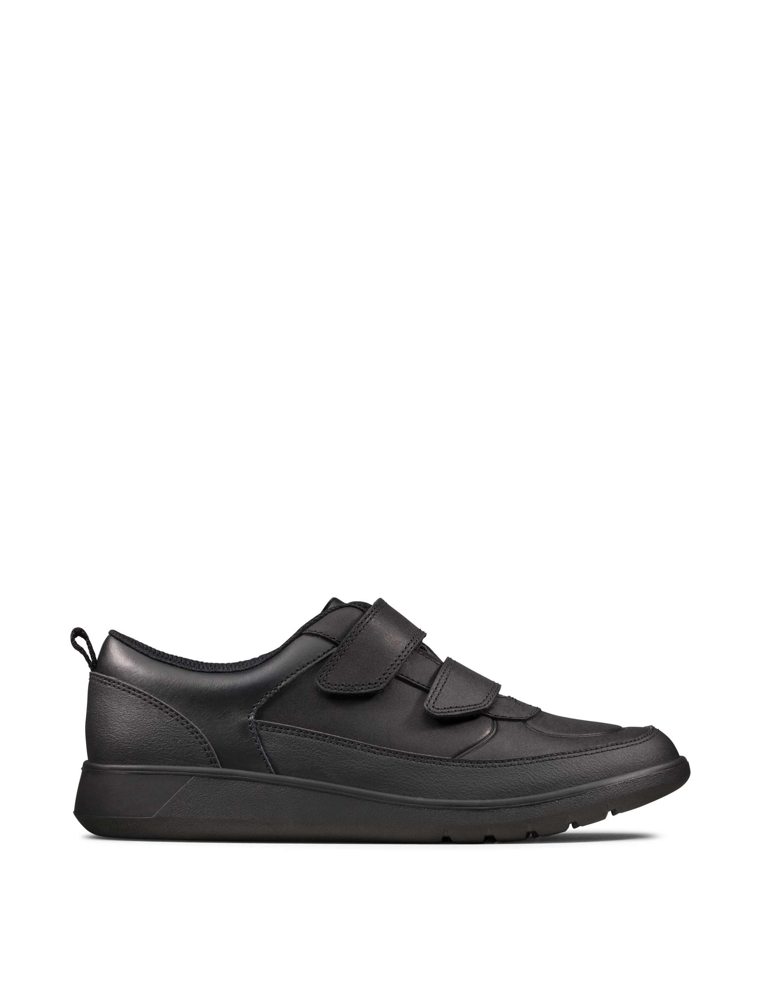 Kids' Leather Riptape School Shoes (3 Large - 9 Large)