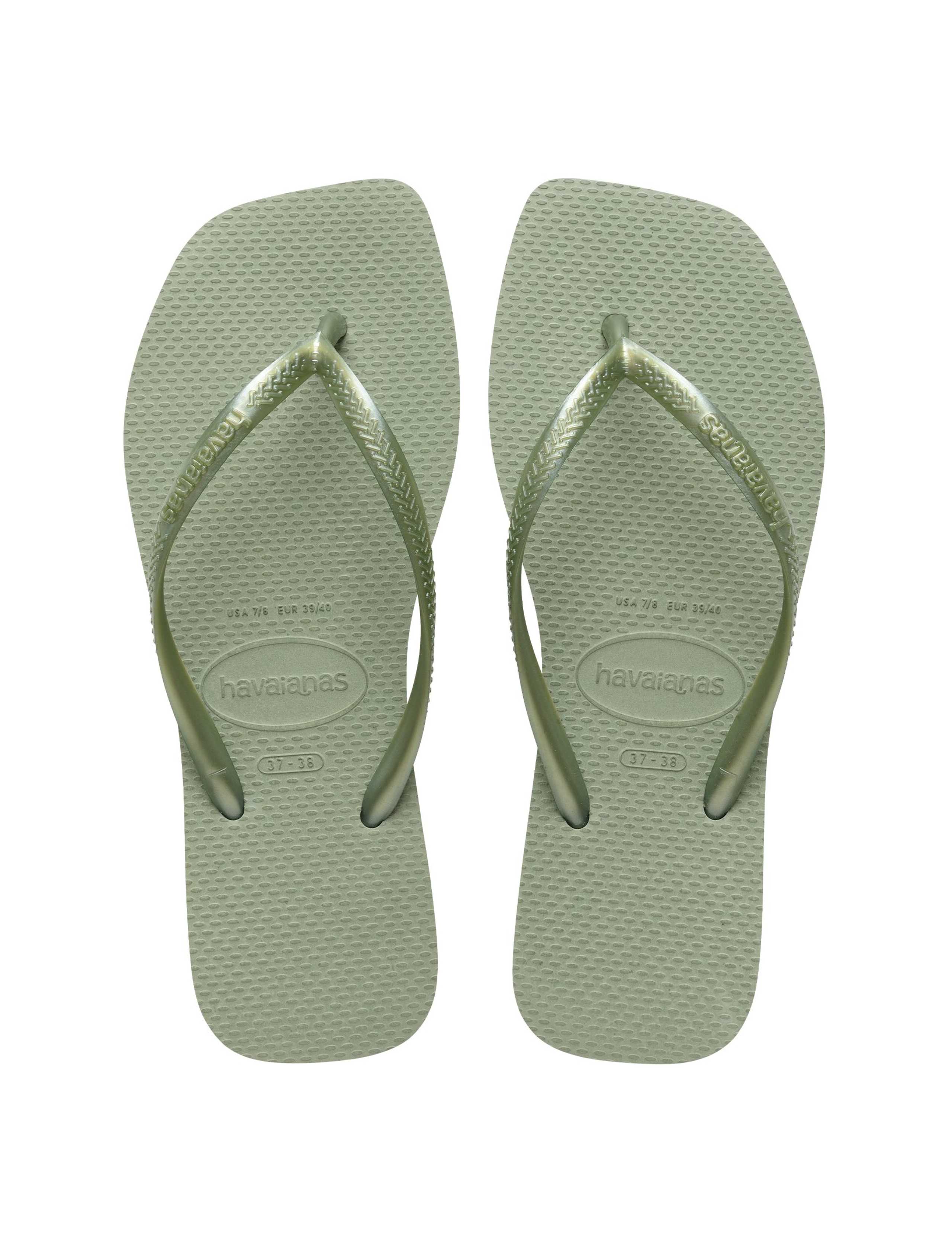 Flat Square Toe Flip Flops