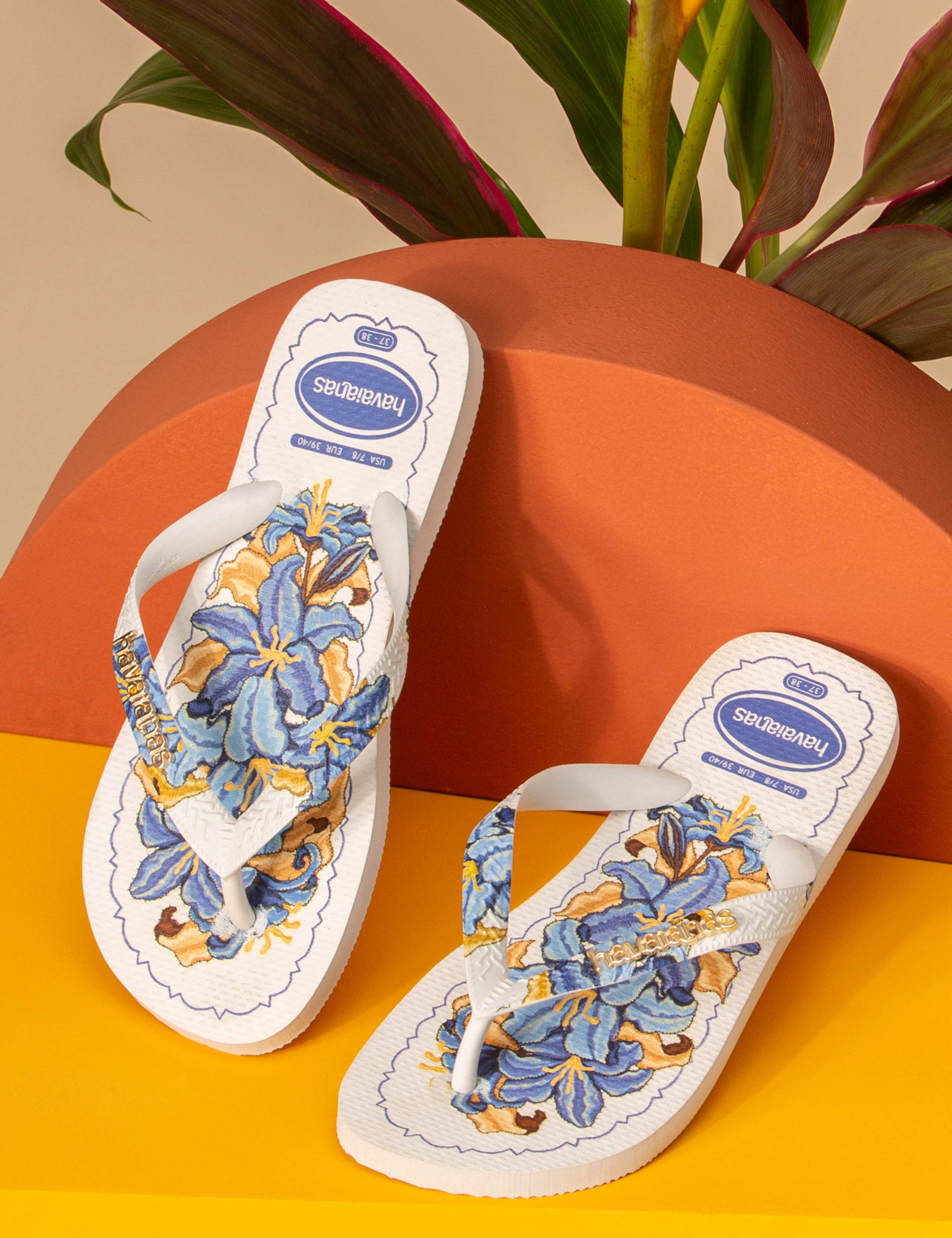 Floral Printed Flip Flops