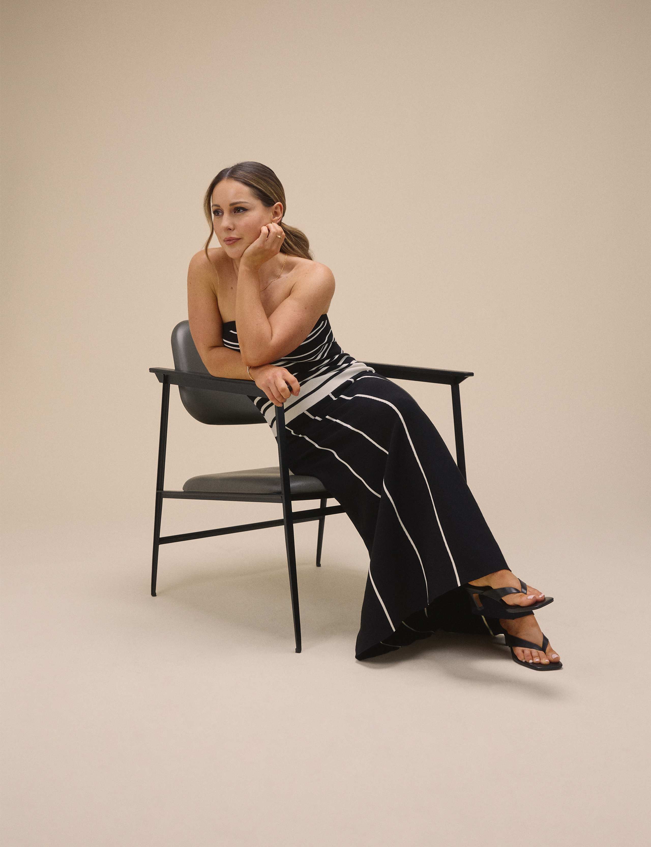 Striped Bandeau Knitted Waisted Dress