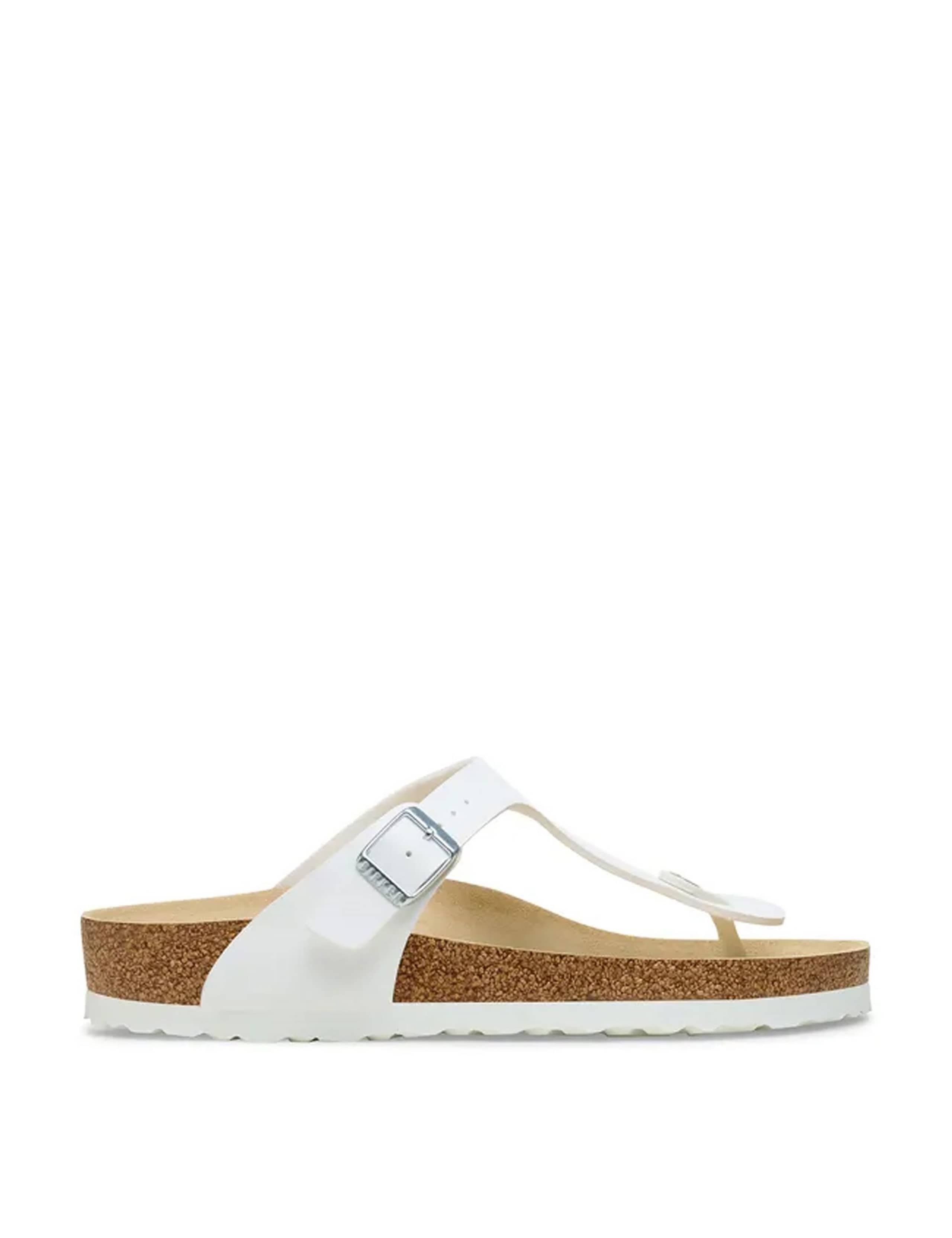 Gizeh Metallic Flat Footbed Sandals