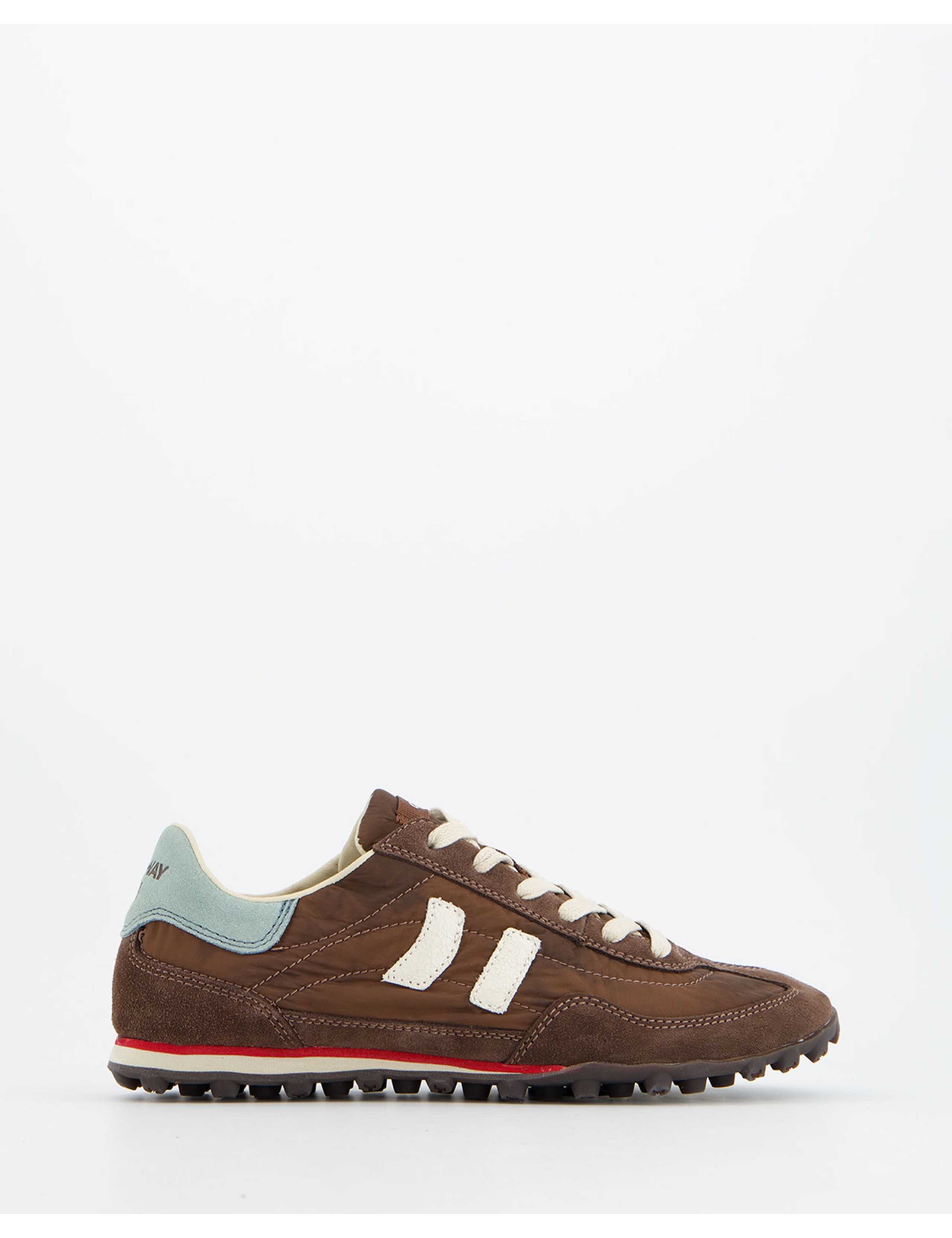 Leather Lace Up Trainers With Flat Heel