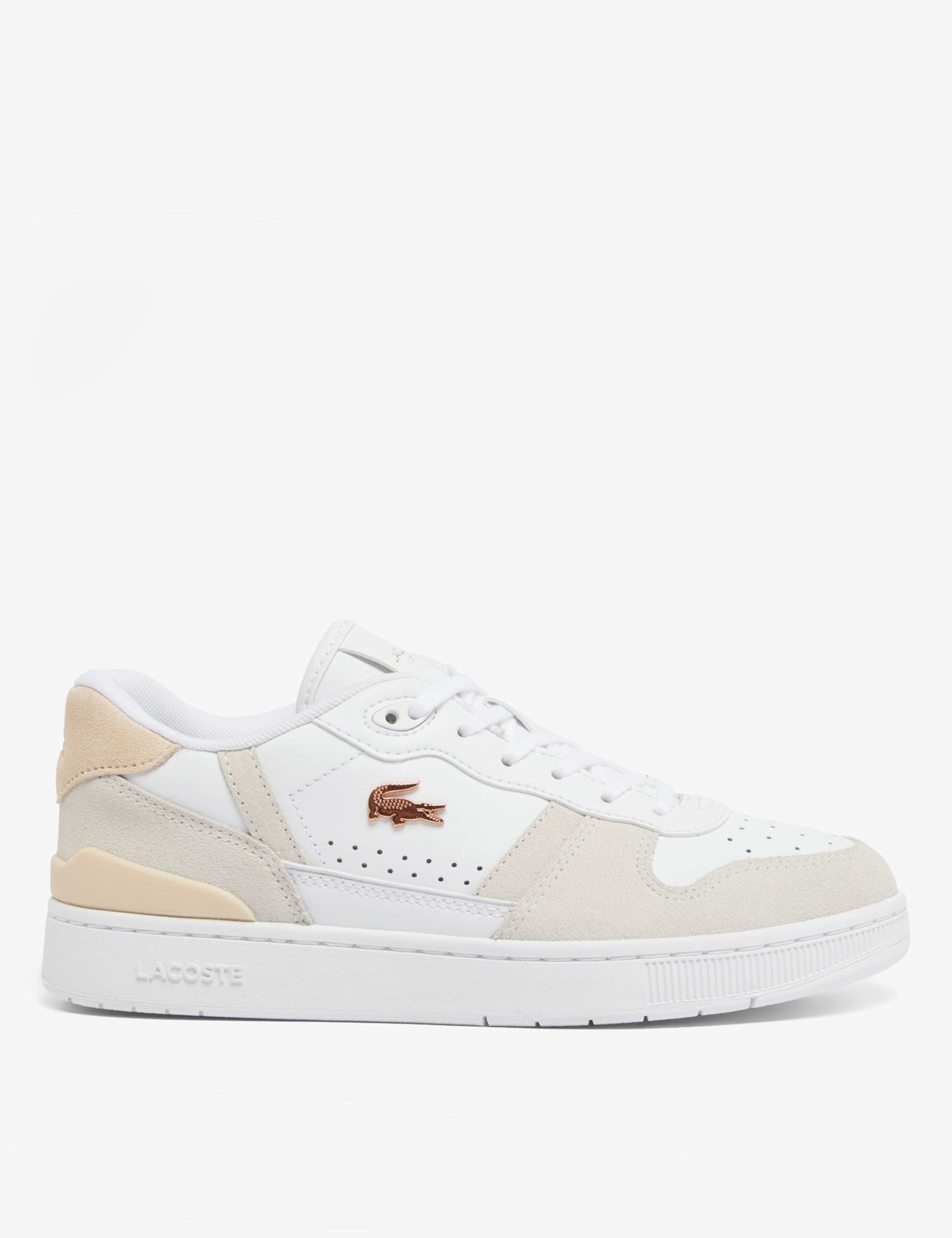Leather Lace Up Side Detail Trainers