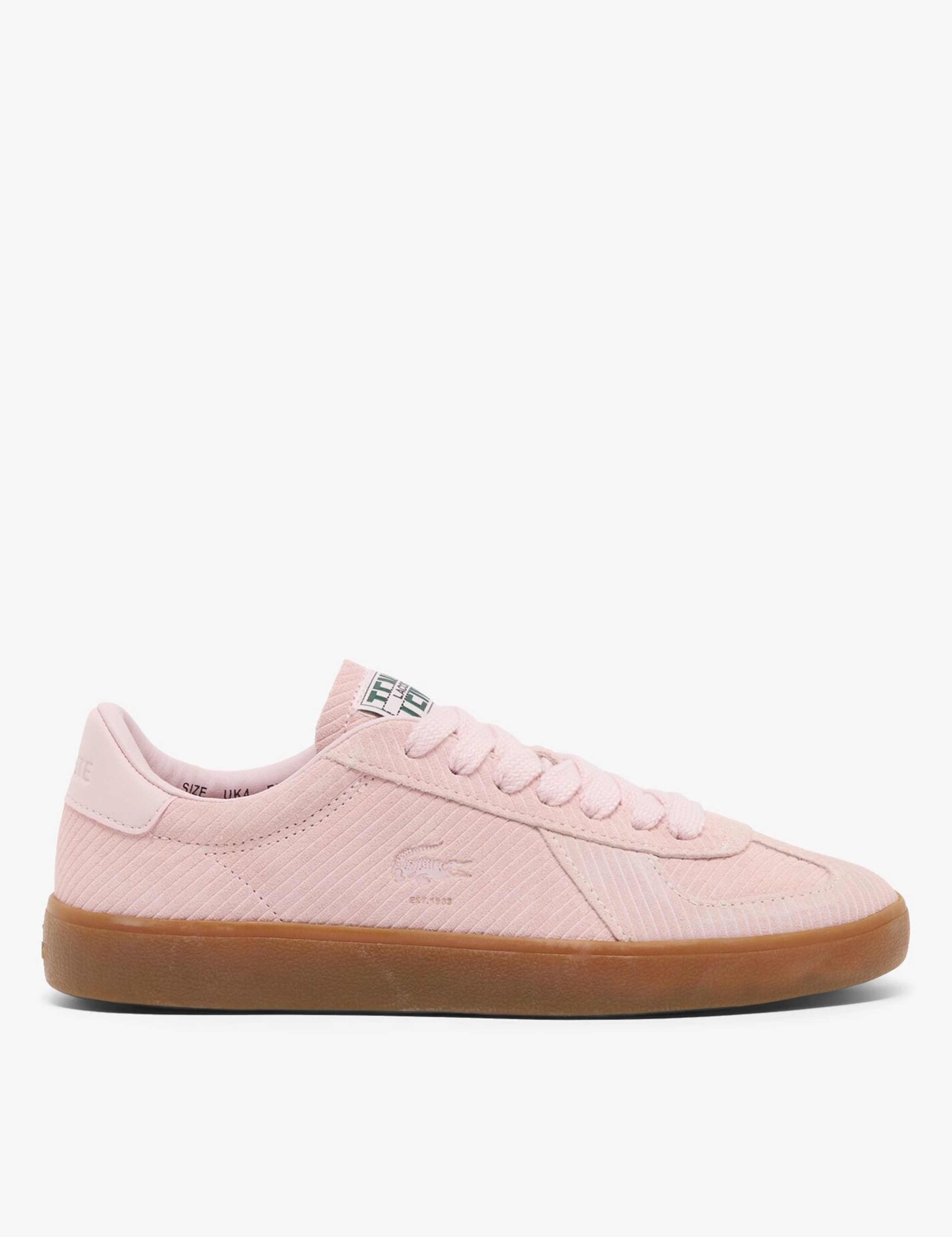 Suede Lace Up Side Detail Trainers