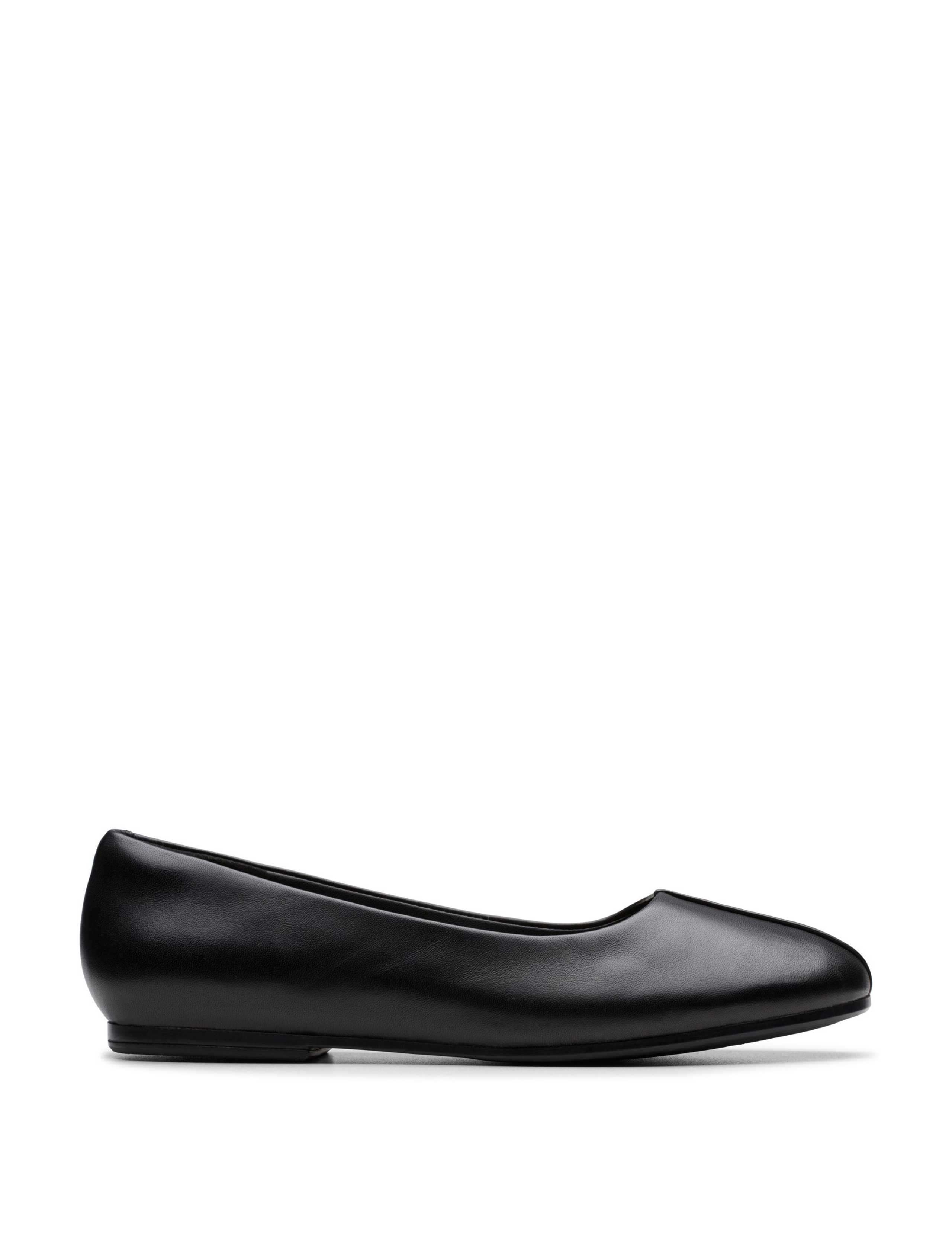 Leather Slip On Flat Ballet Pumps