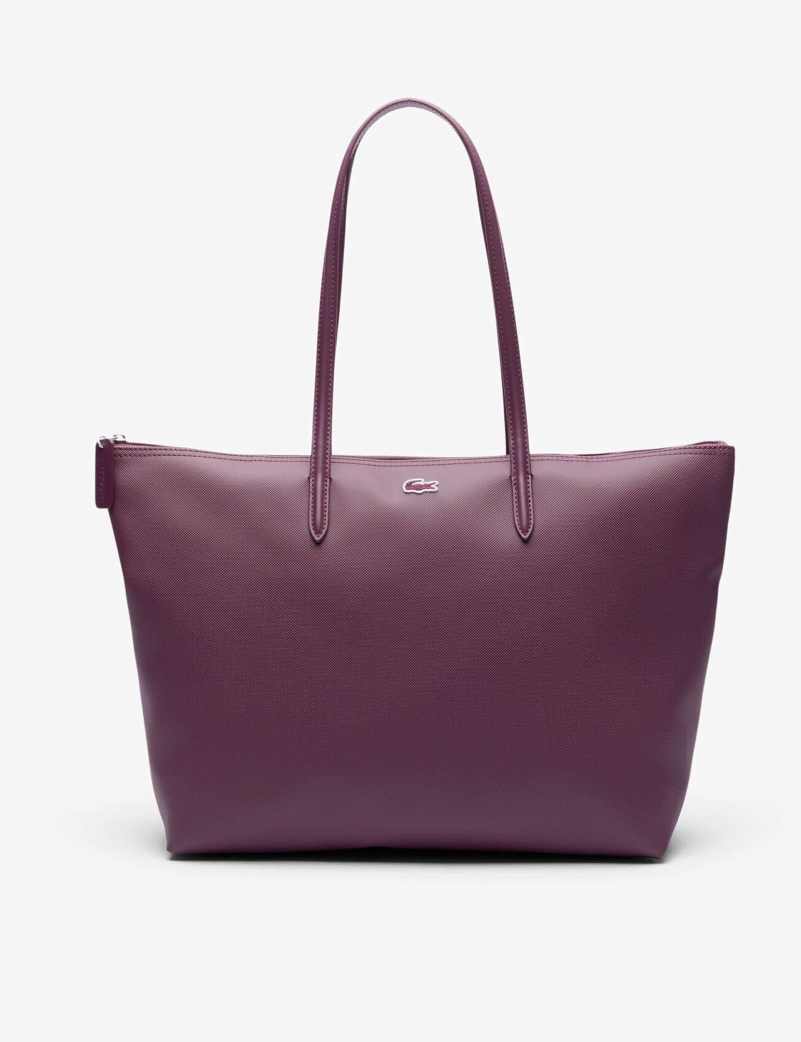 Zip Detail Top Handle Shopper Tote Bag