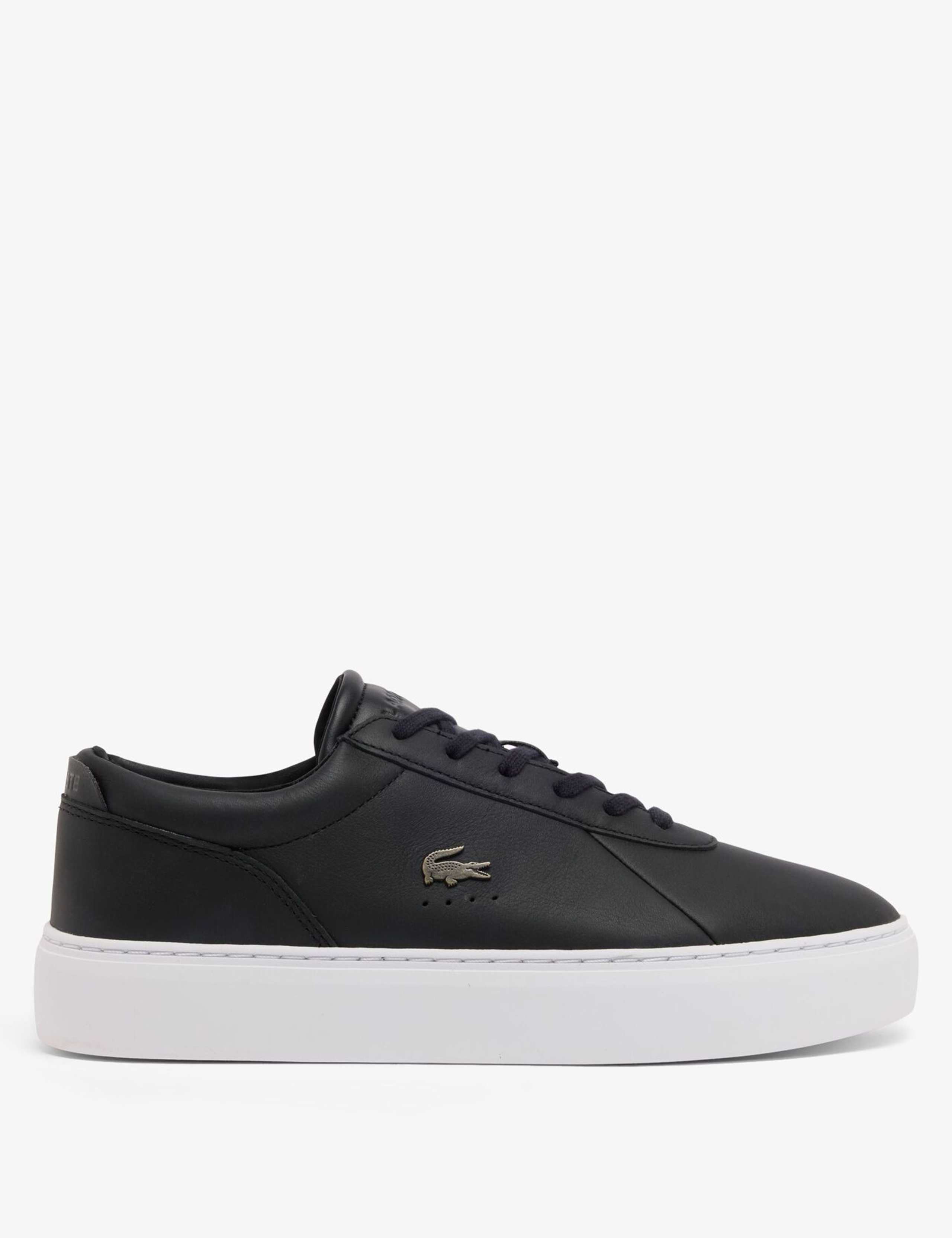 Court Set Leather Lace-Up Trainers
