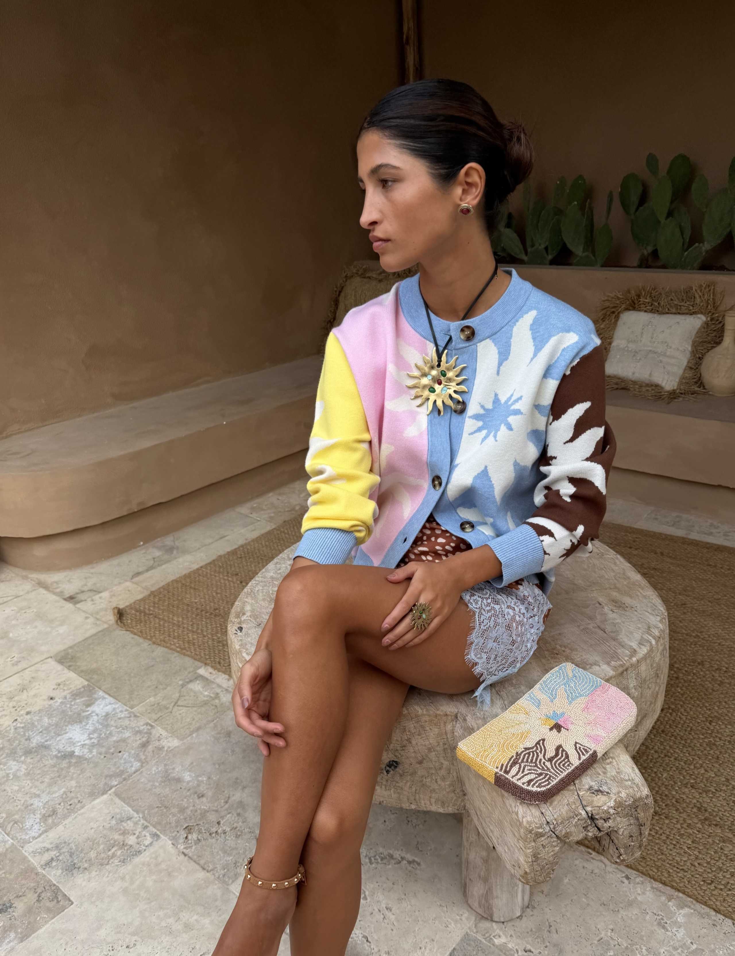 Colour Block Cardigan