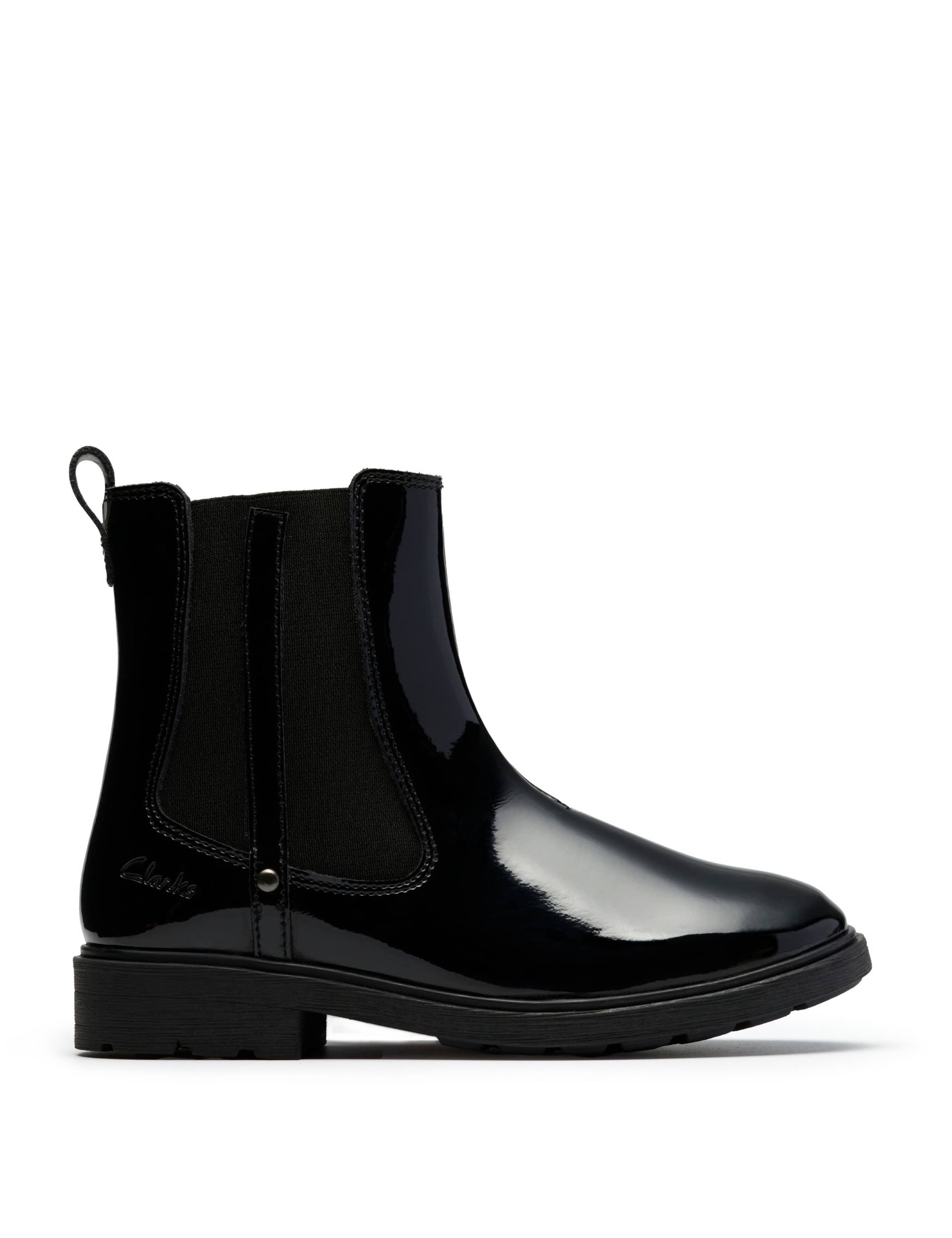 Kids' Patent Leather Chelsea Boots (10 Small - 5.5 Large)