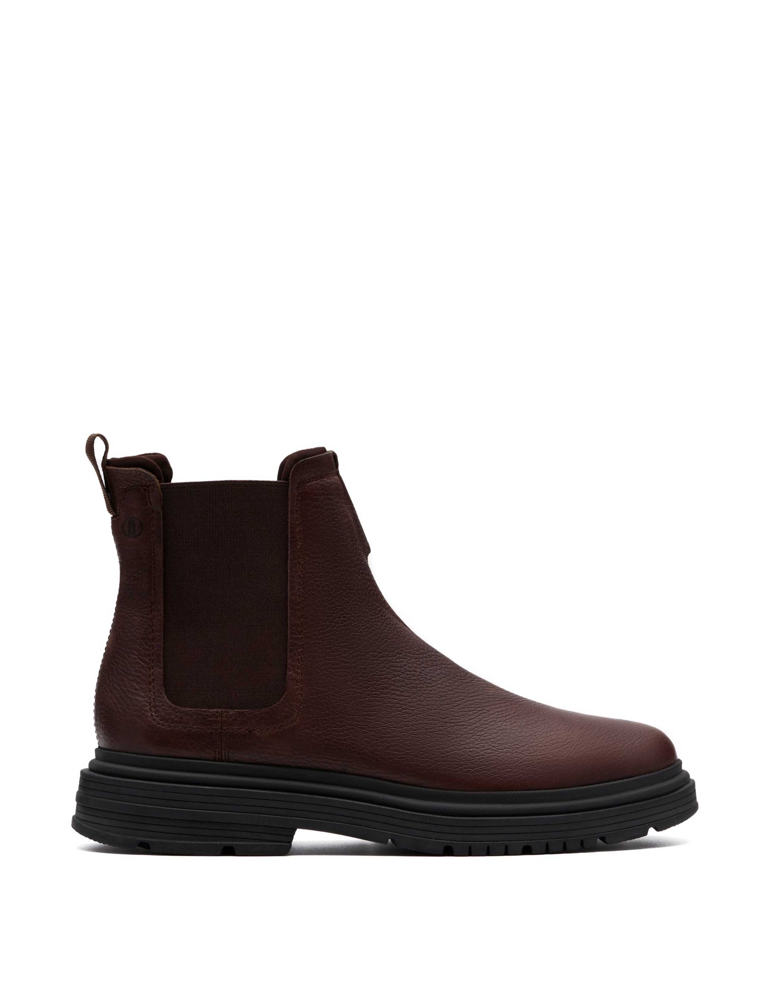 Leather Pull-On Chelsea Boots