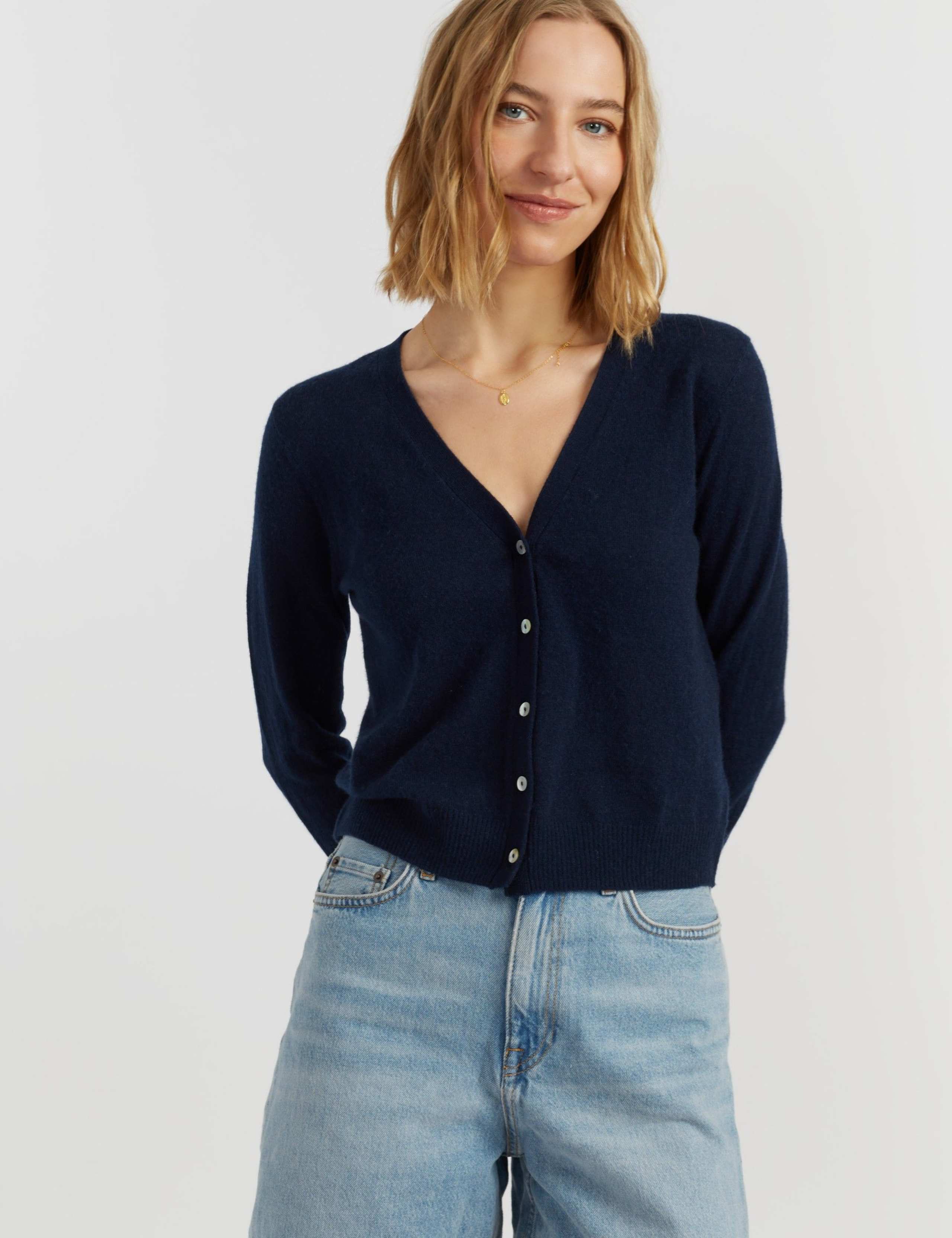Pure Cashmere V-Neck Cardigan