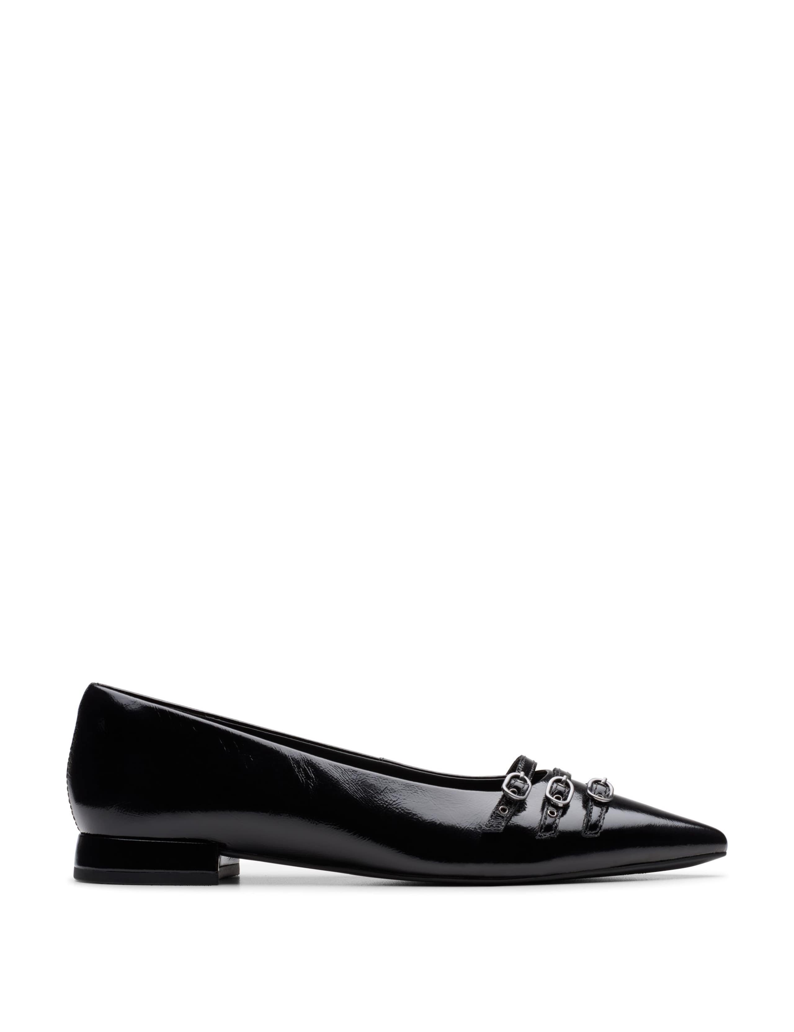 Leather Patent Flat Pointed Pumps