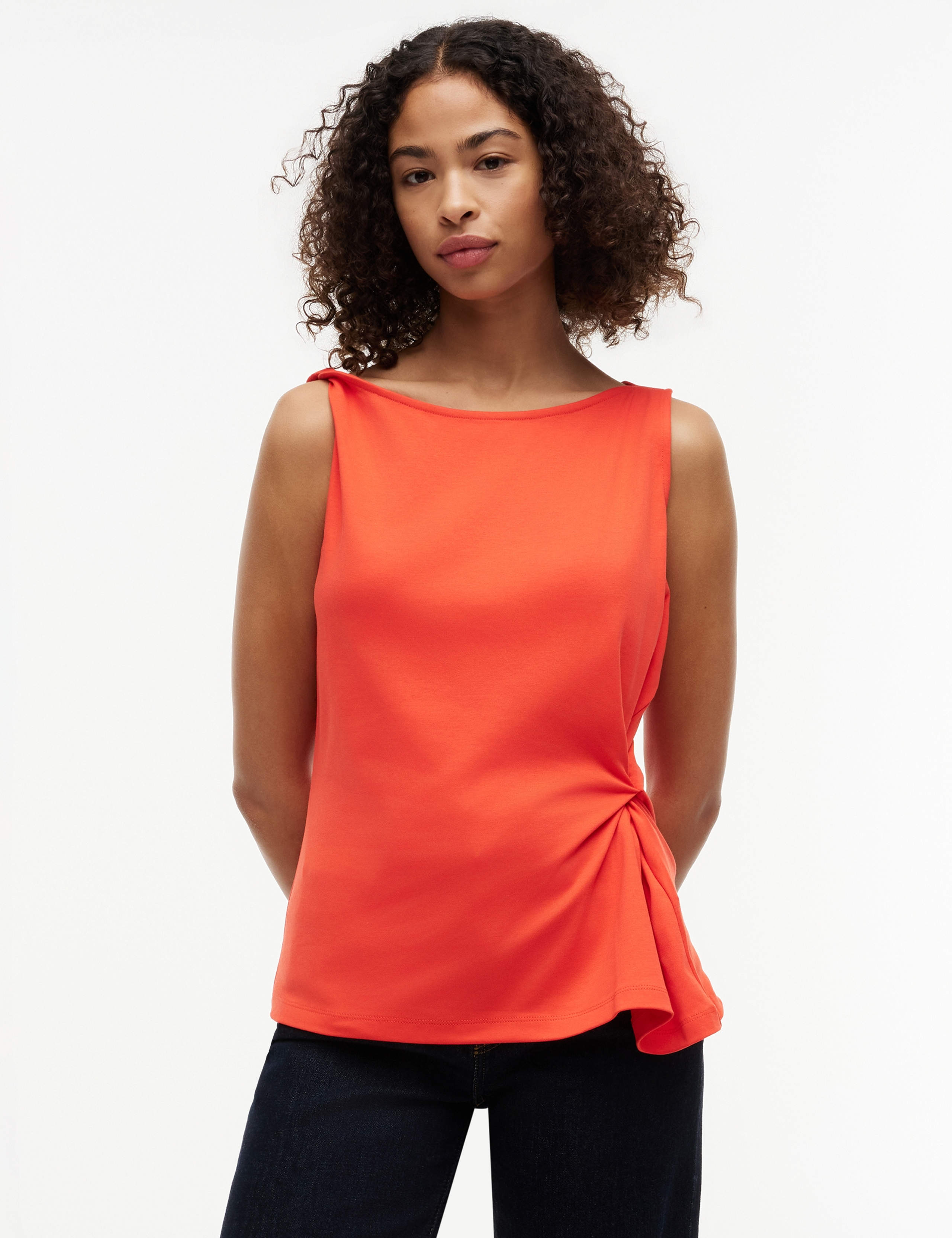 Pure Cotton Knot Front Top