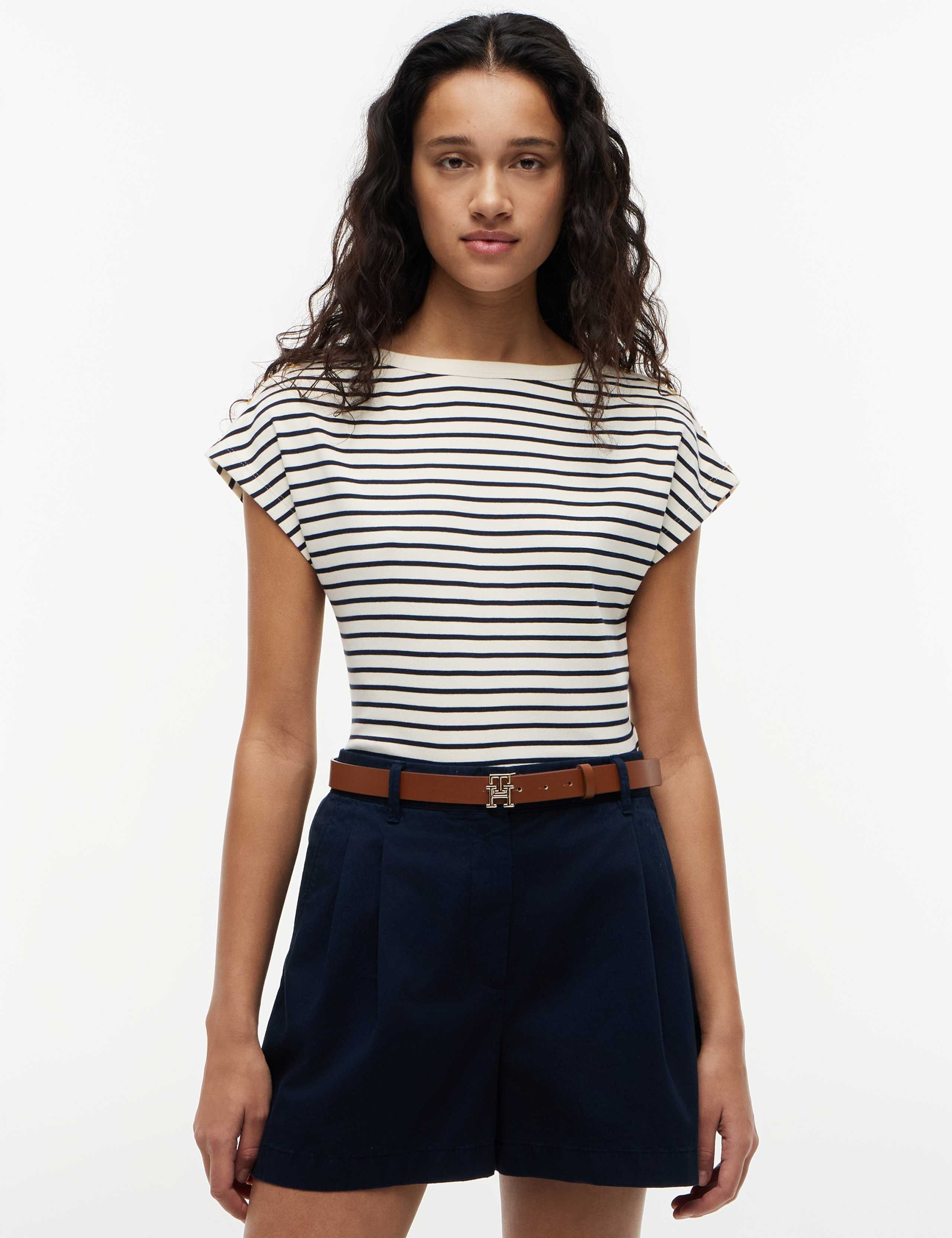 Pure Cotton Striped T-Shirt