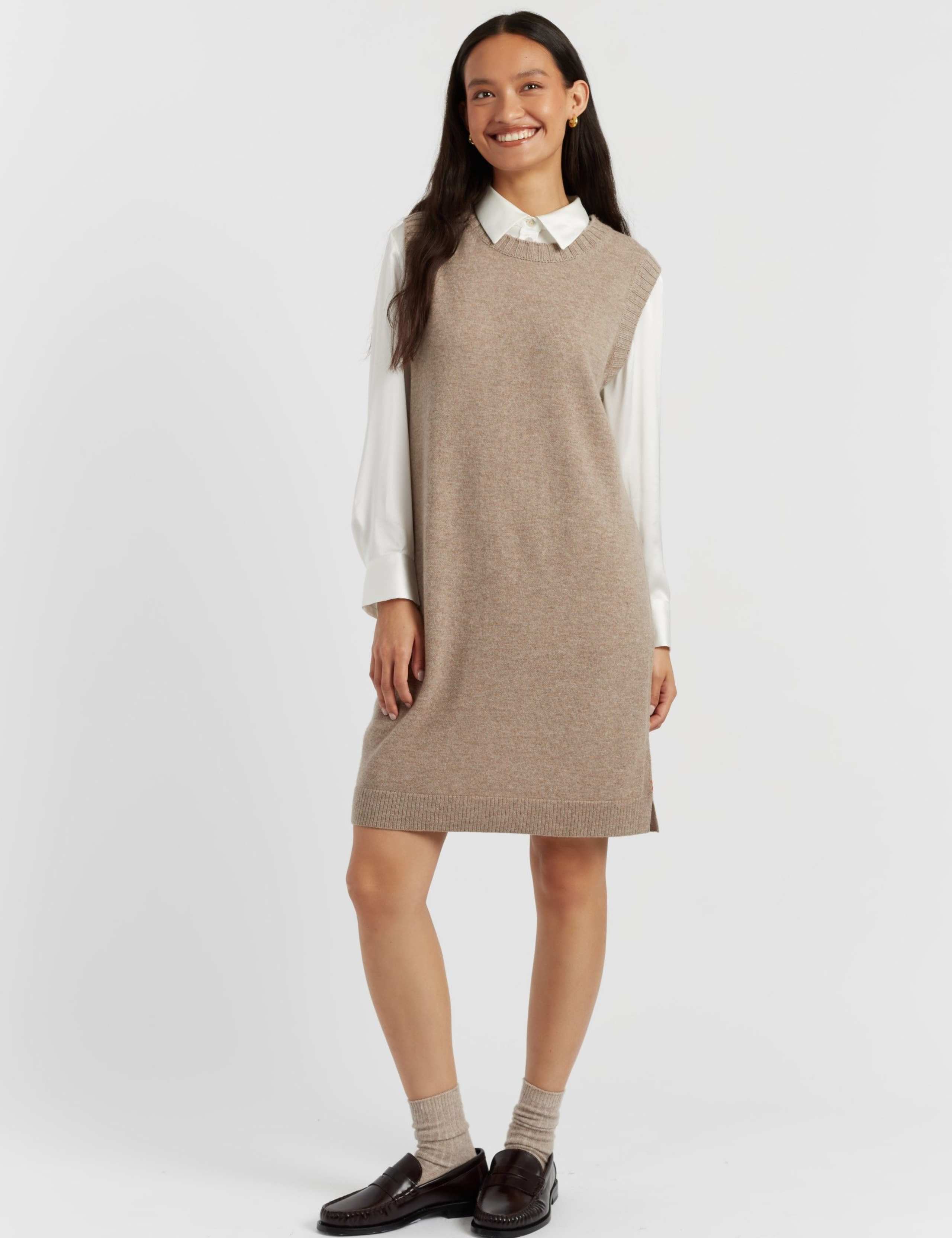 Wool Rich Jumper Dress with Cashmere
