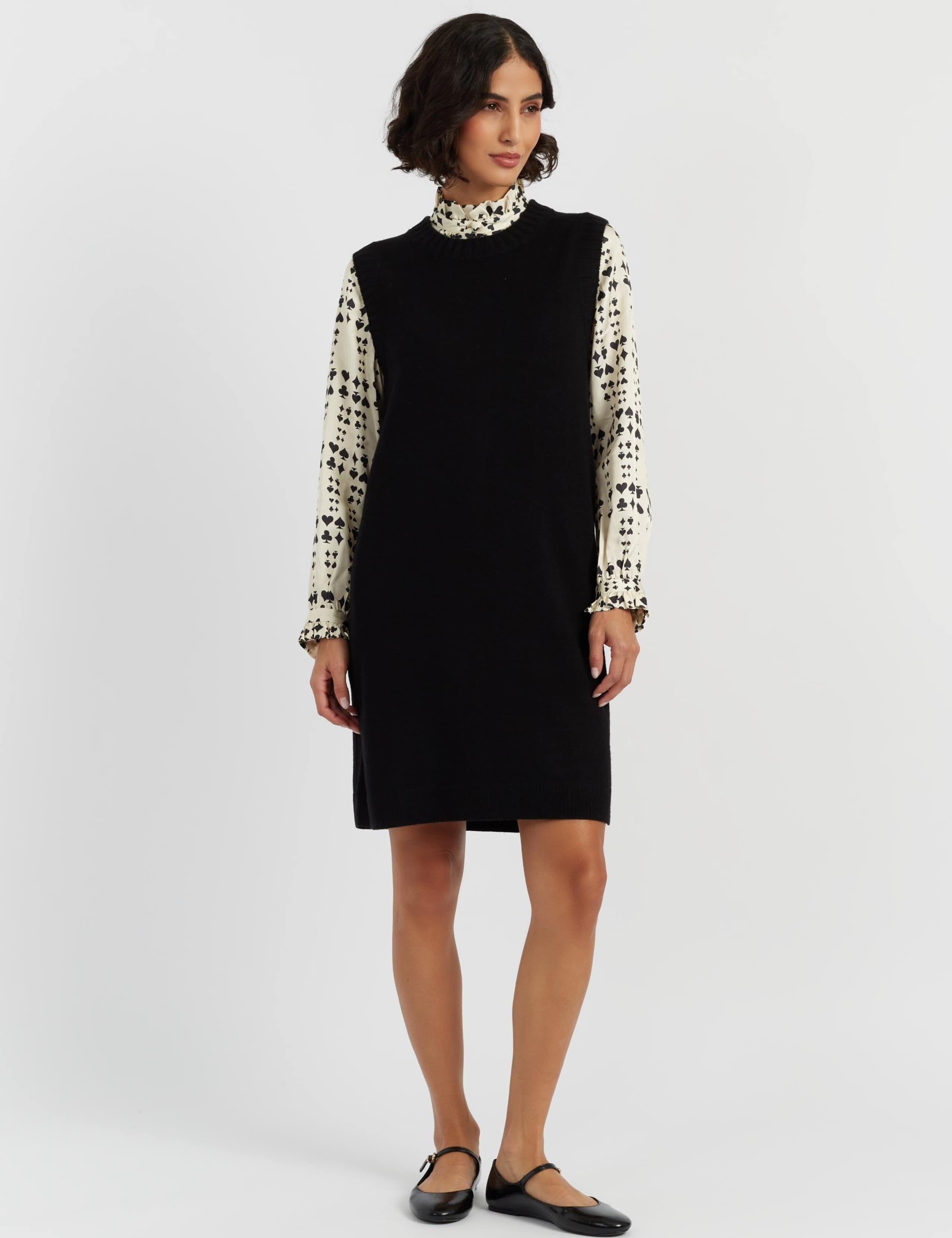 Wool Rich Jumper Dress with Cashmere