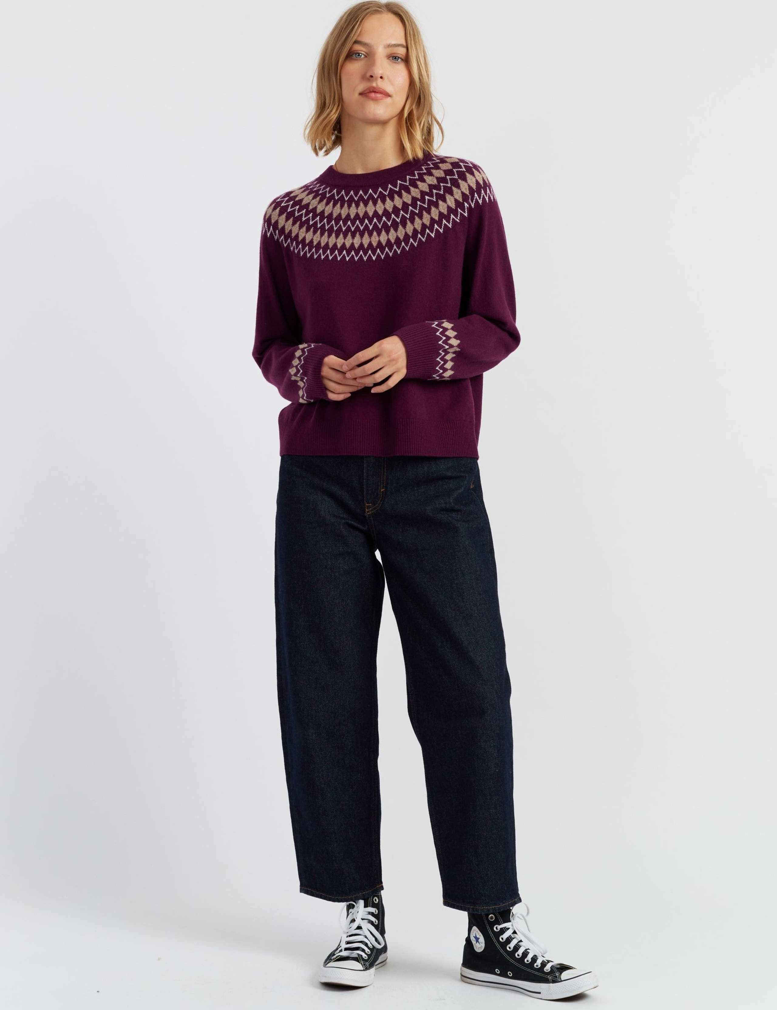 Wool Rich Fair Isle Jumper with Cashmere