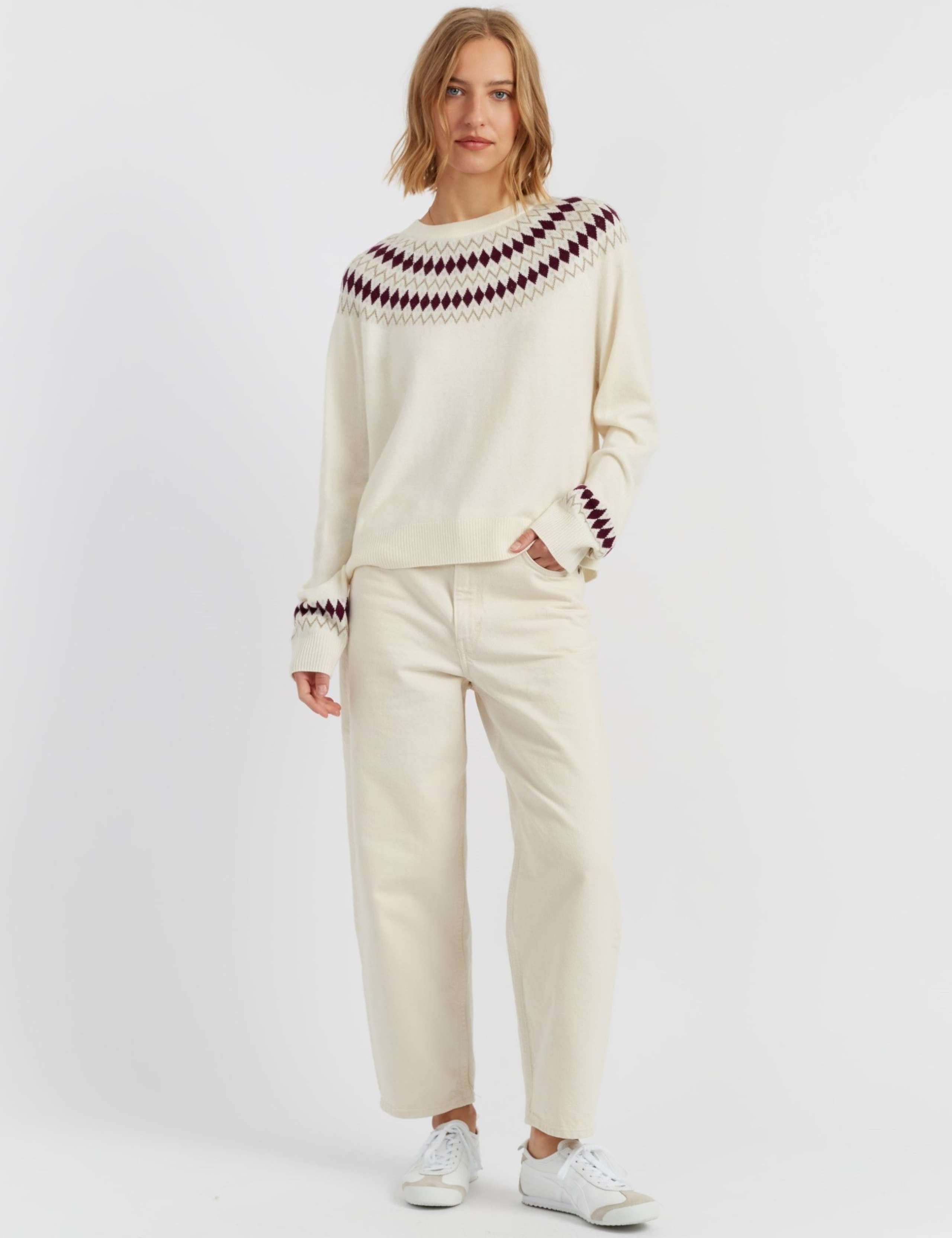 Wool Rich Fair Isle Jumper with Cashmere