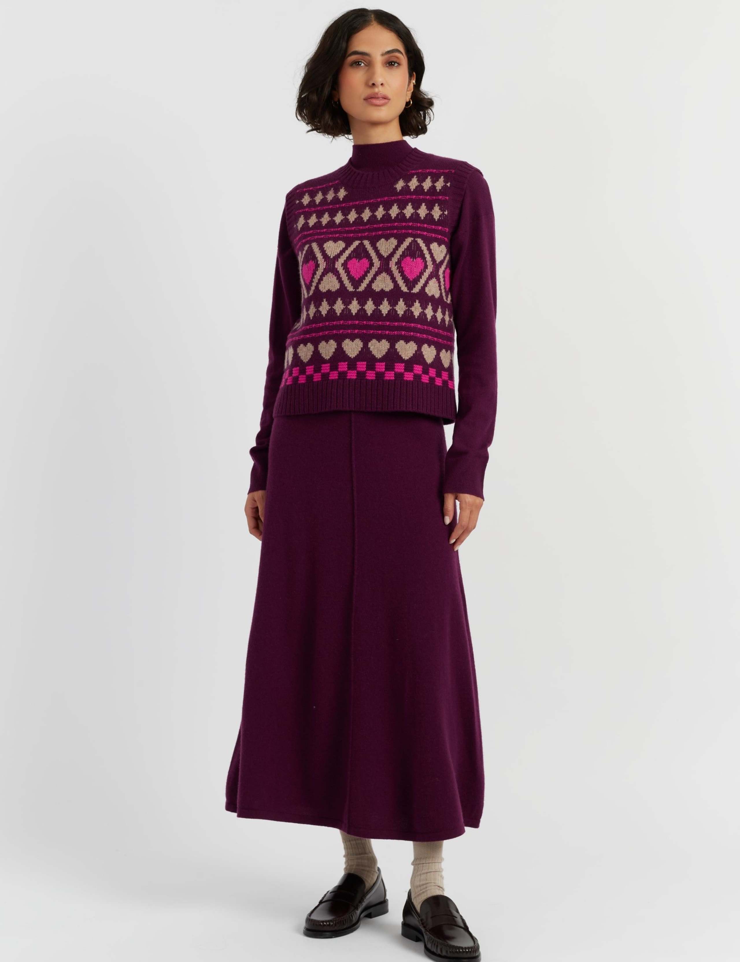Wool Rich Fair Isle Vest Top with Cashmere