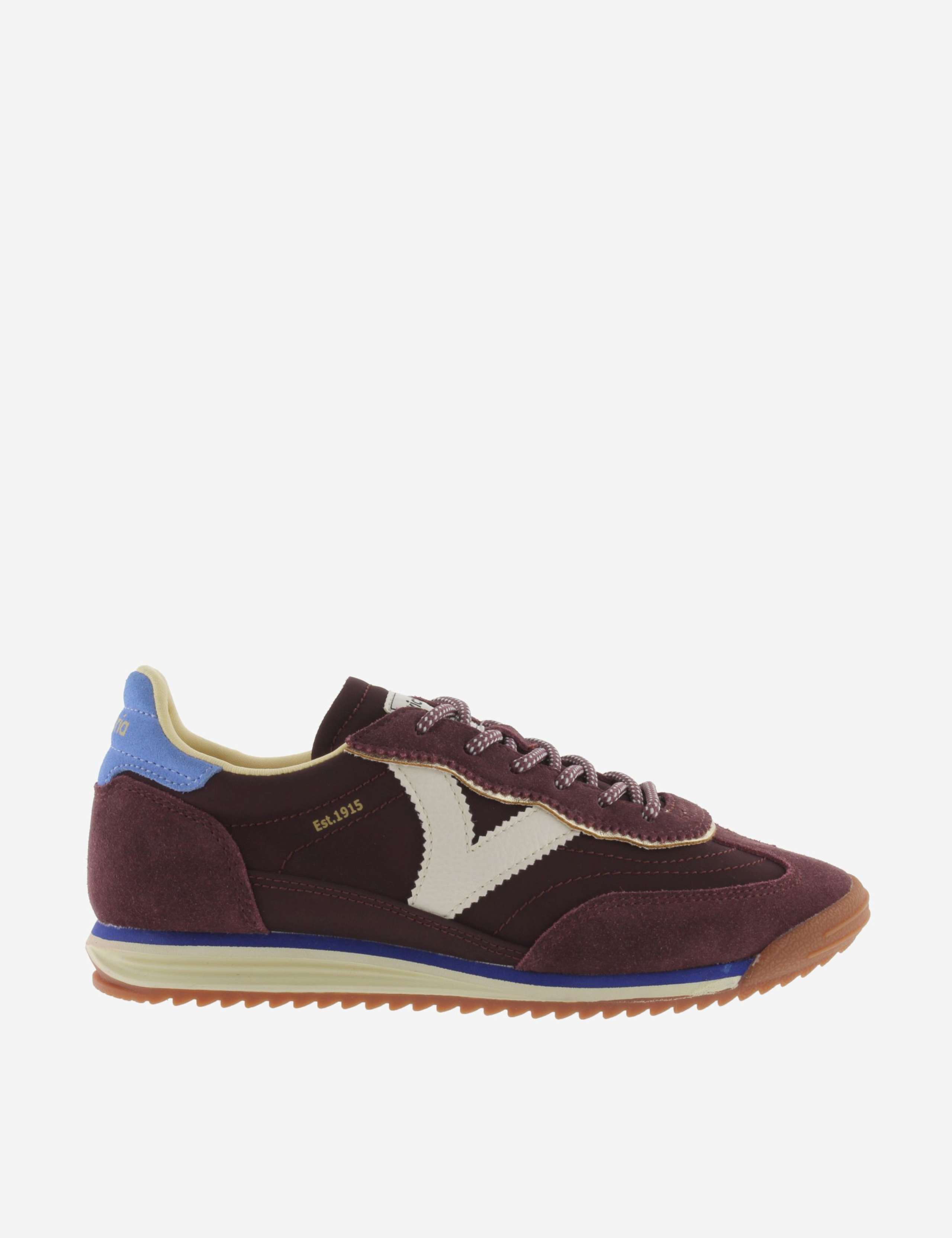 Leather Lace Up Colour Block Trainers