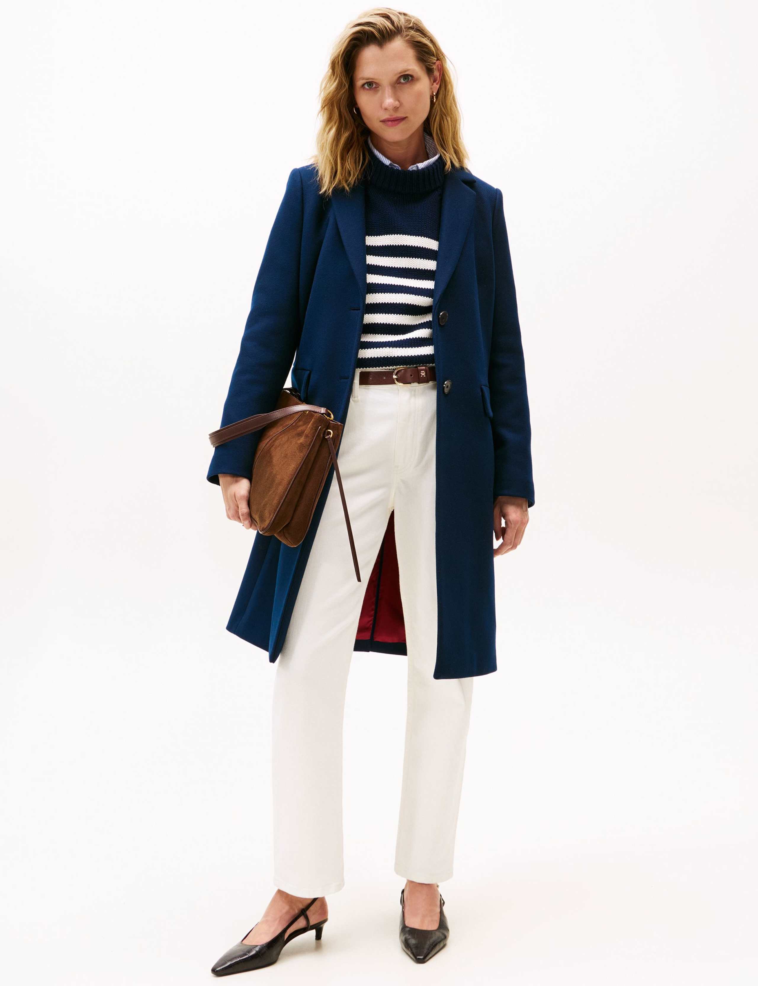 Wool Rich Single Breasted Collared Coat