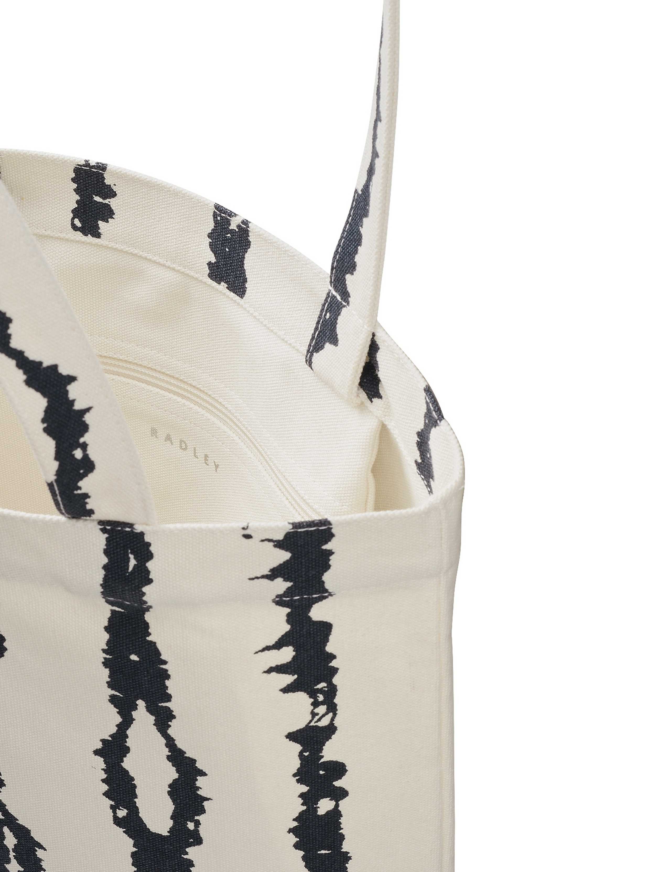 Pure Cotton Canvas Striped Medium Tote Bag