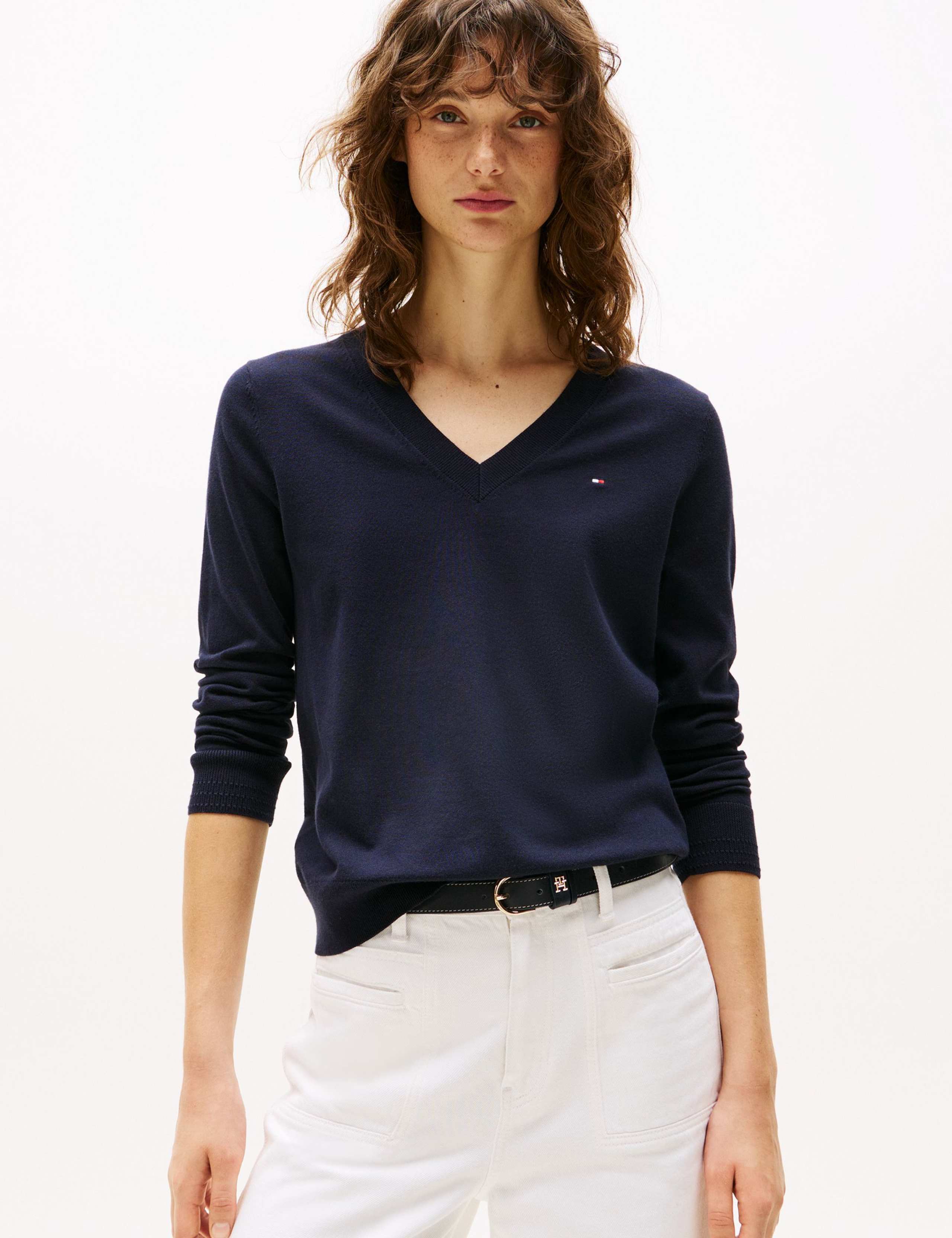 Cotton Rich V-Neck Jumper