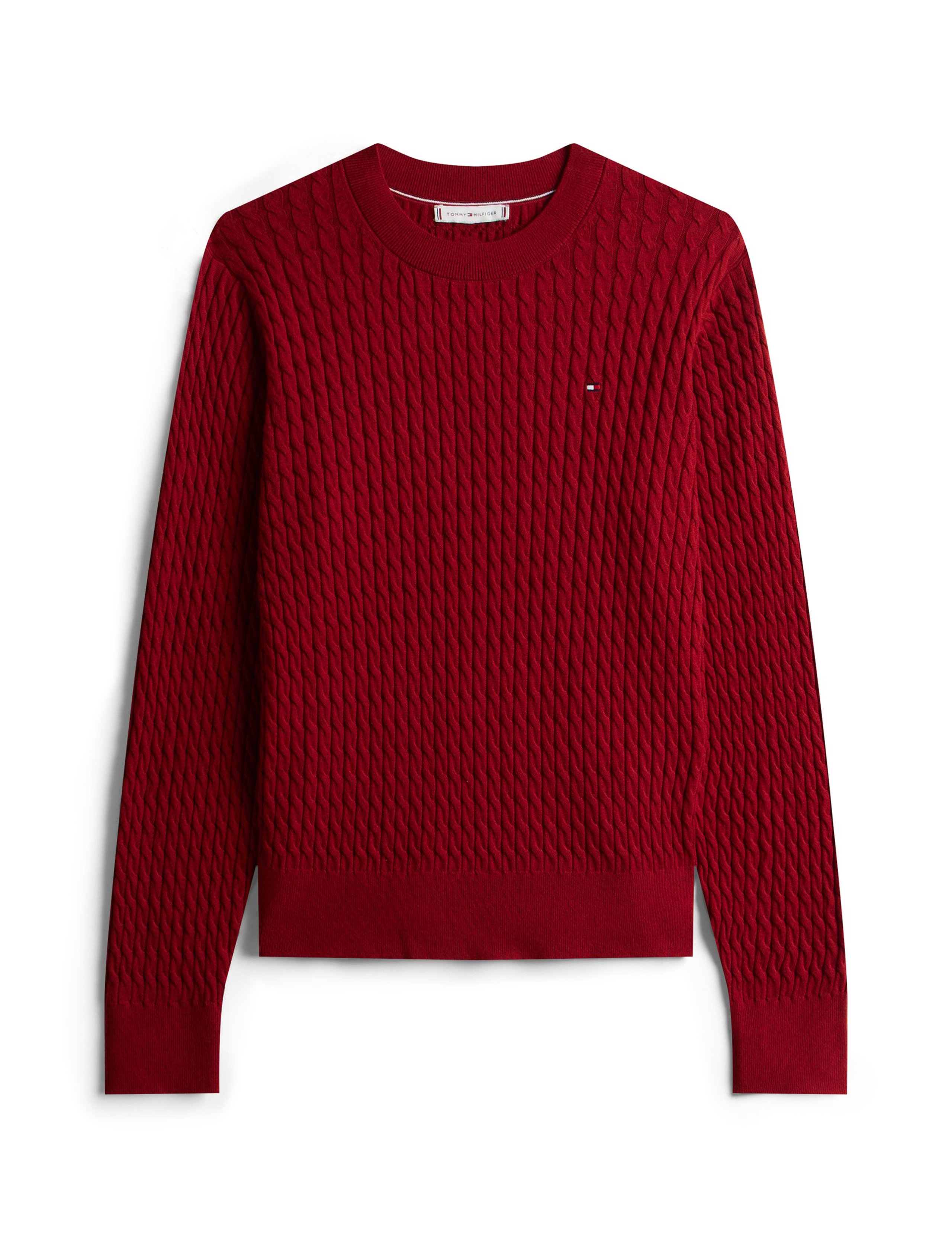 Pure Cotton Cable Knit Crew Neck Jumper