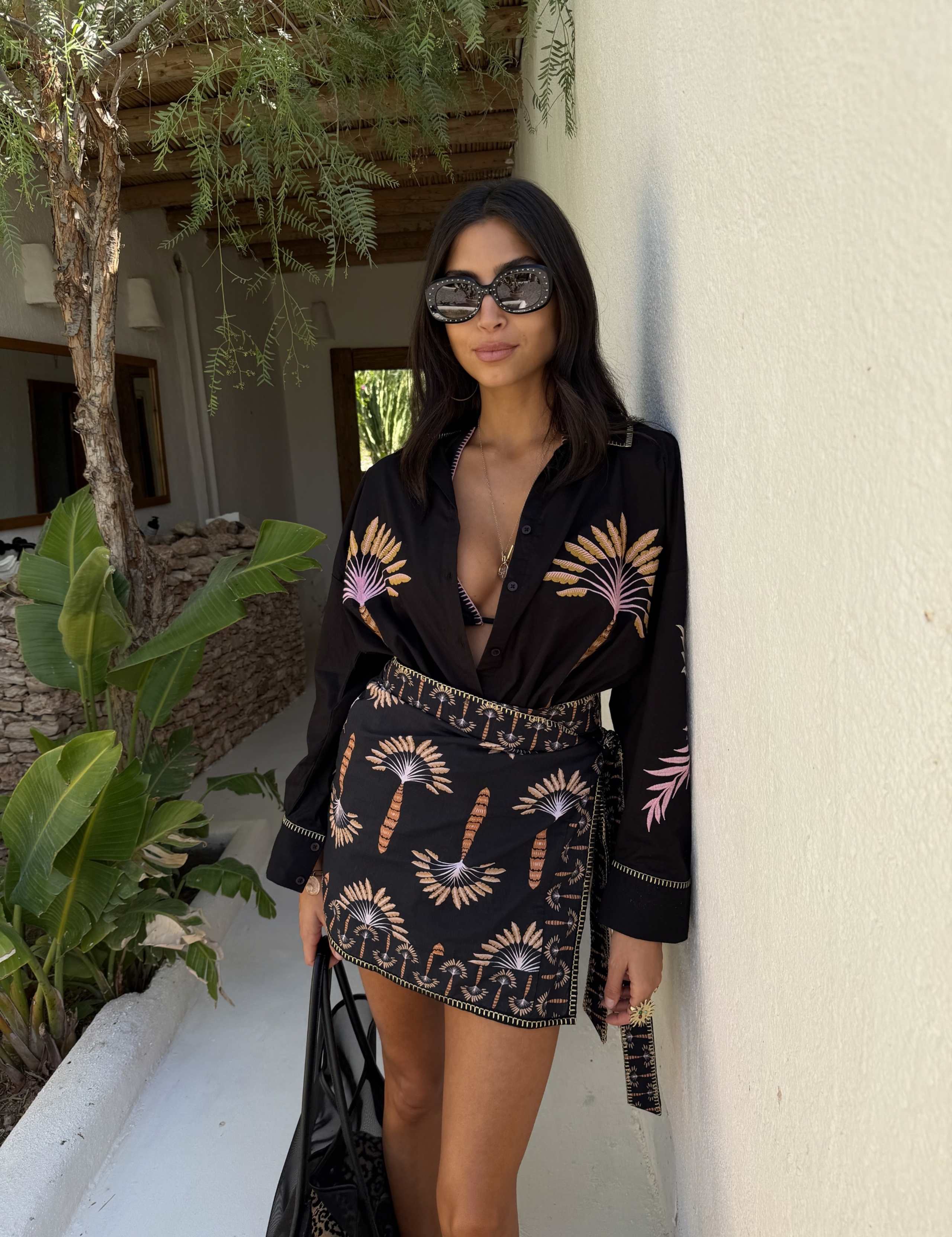 Modal Blend Palm Print Mini Sarong