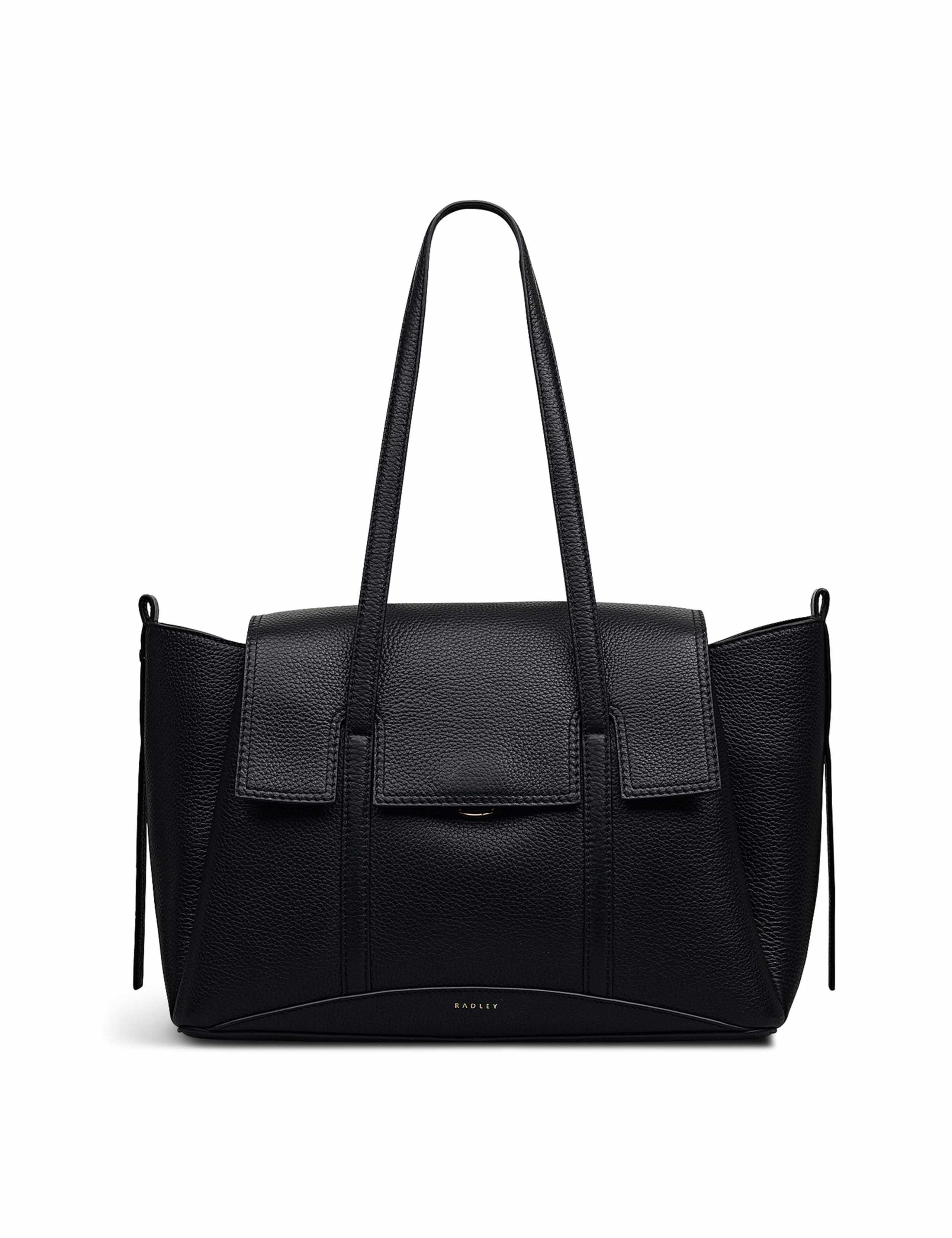 Leather Chancery Flapover Shoulder Bag