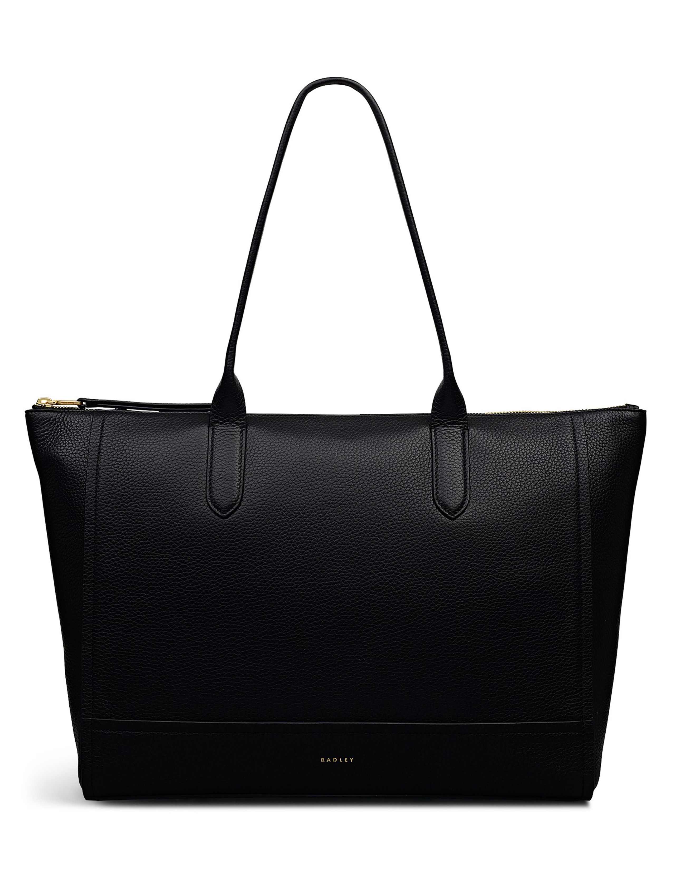 Leather Oak Street Zip Top Tote Bag