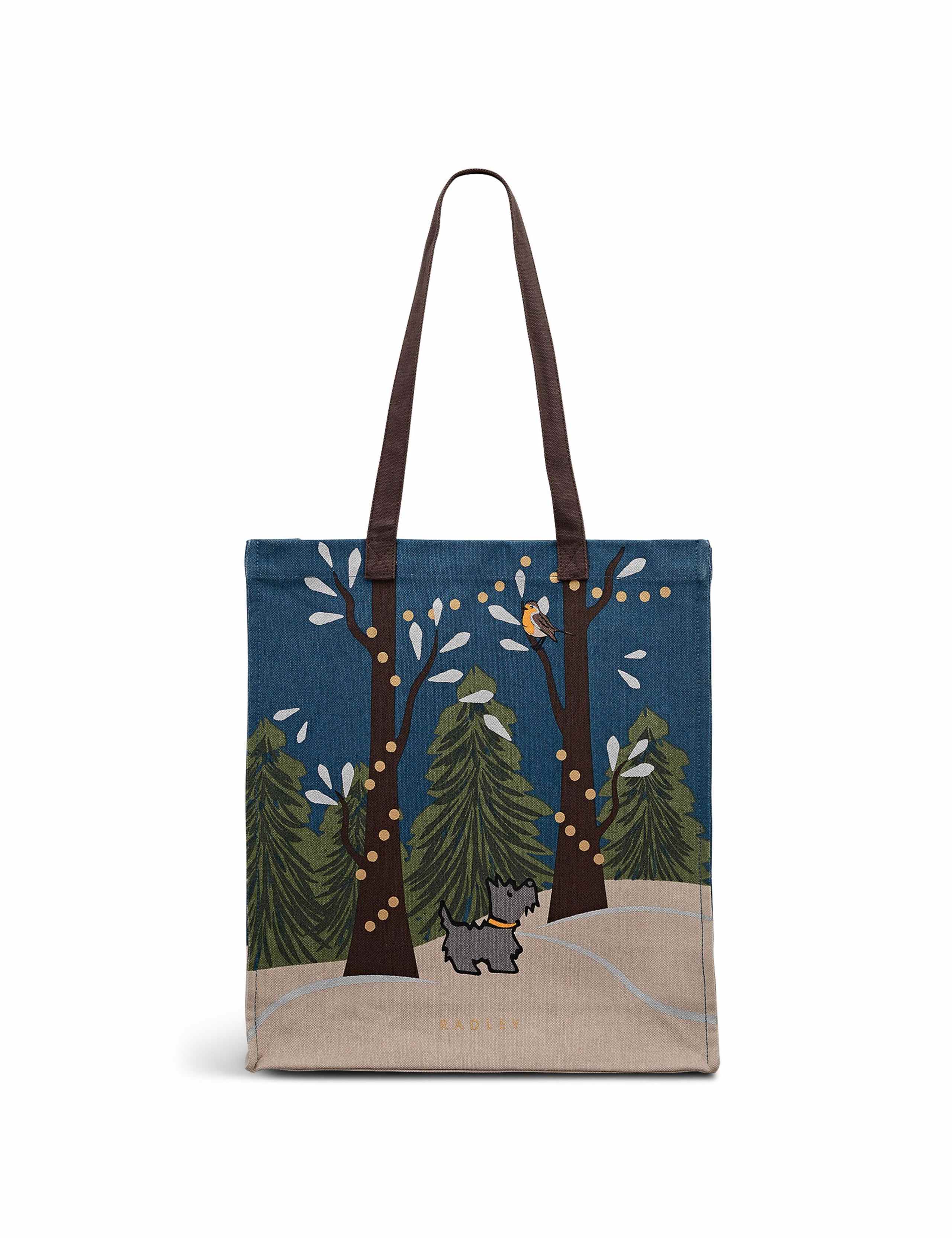 Winter Forest Open Top Tote Bag