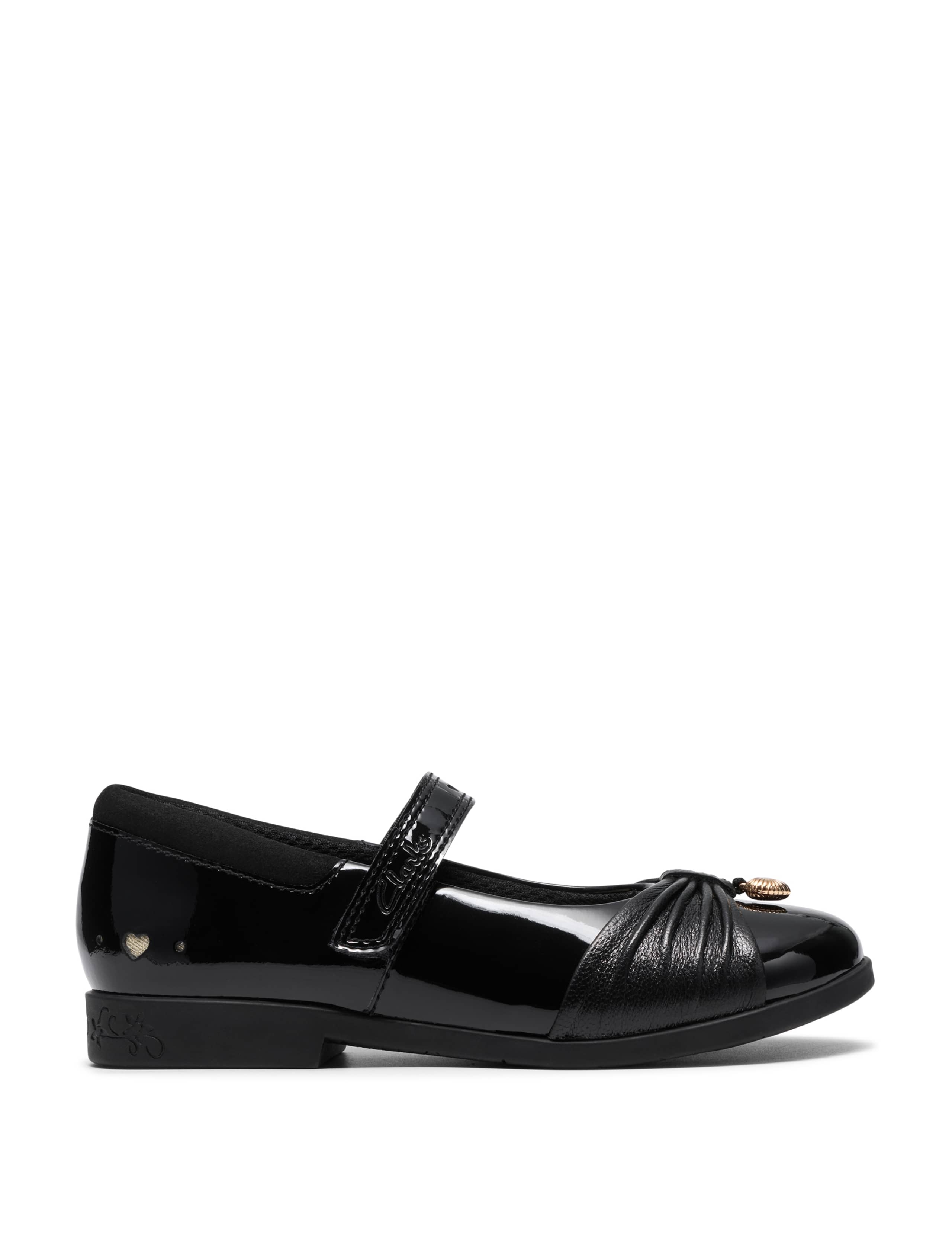 Kids' Leather Riptape Mary Jane School Shoes (13½ Small - 2½ Large)