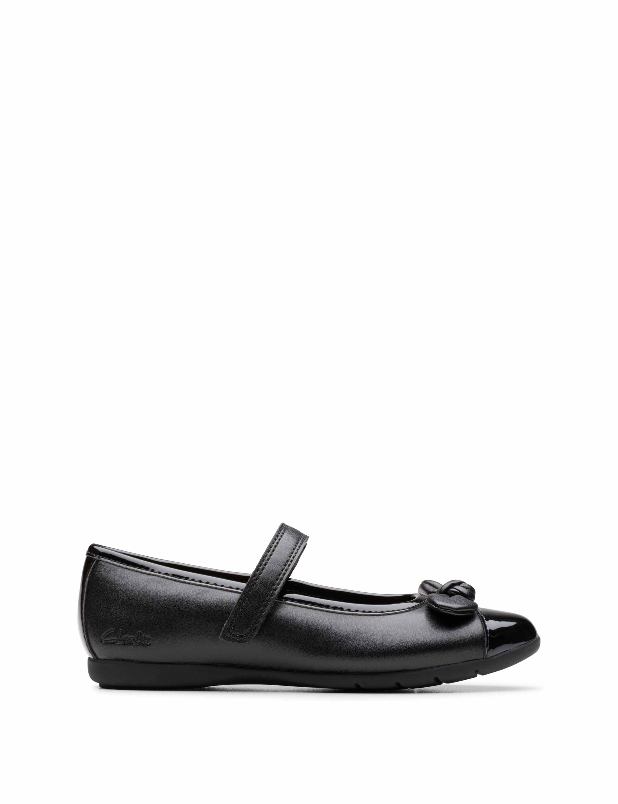 Kids' Leather Riptape School Shoes (7 Small-2½ Large)