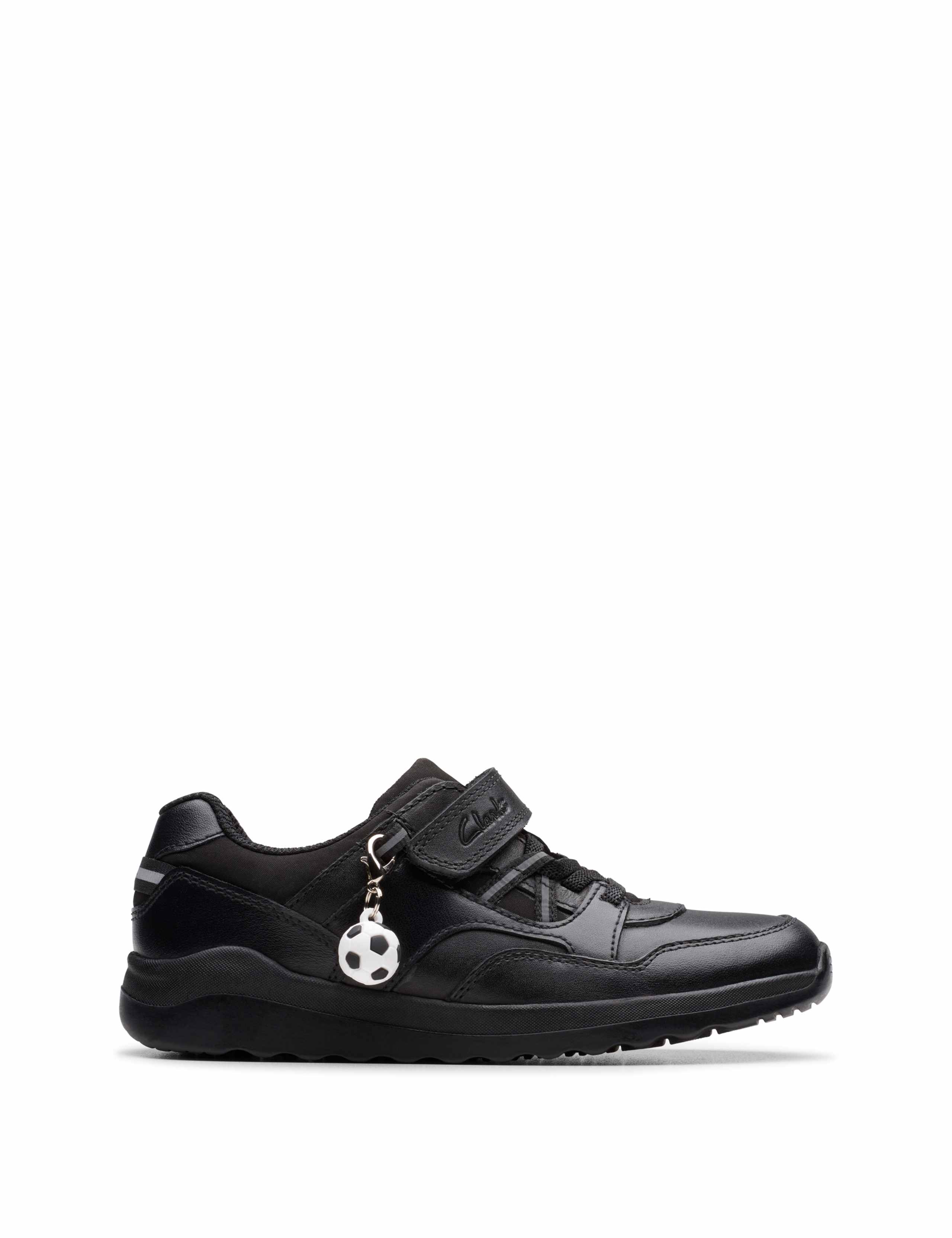 Leather Riptape School Shoes (10 Small-2½ Large)