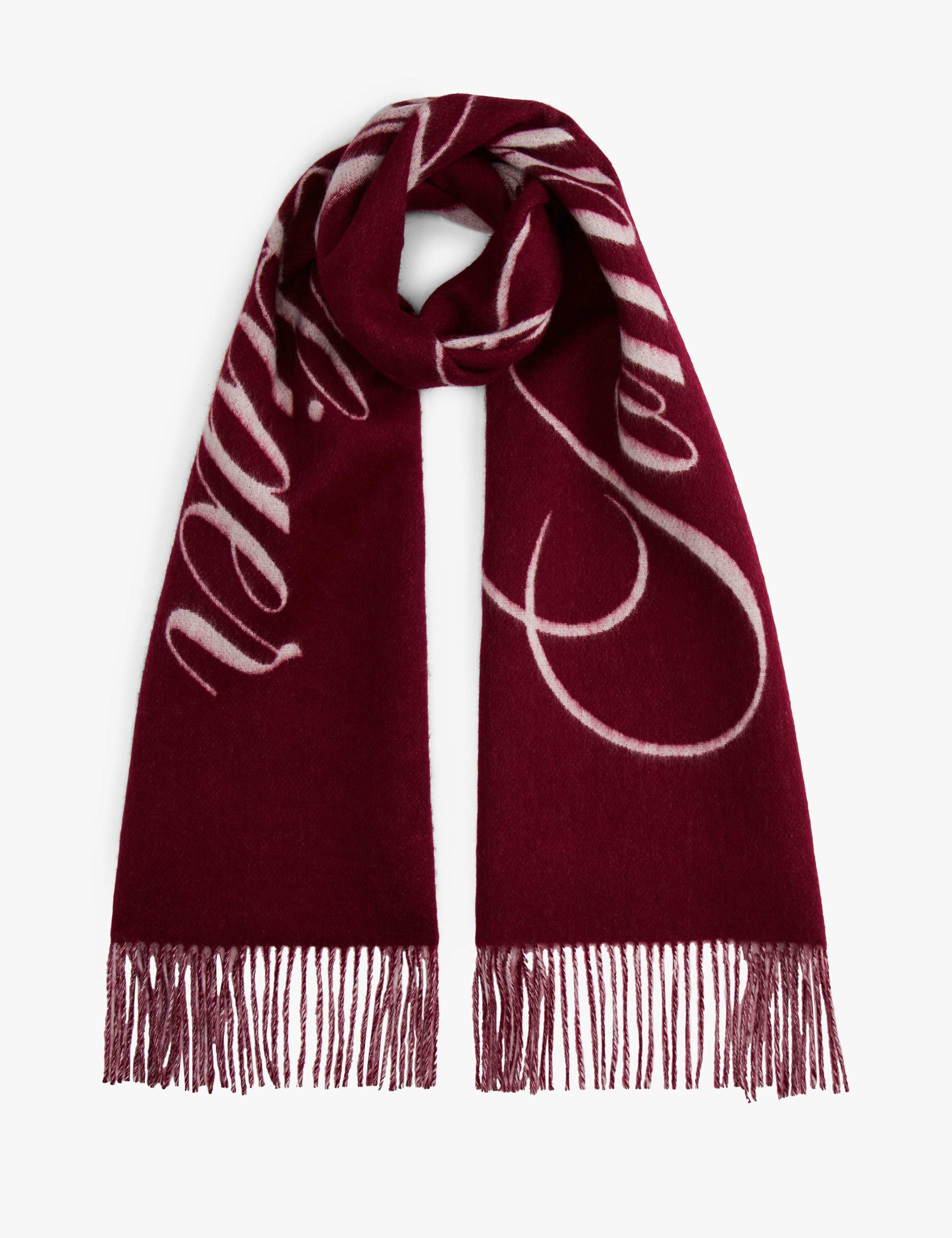 Script Logo Pure Wool Scarf