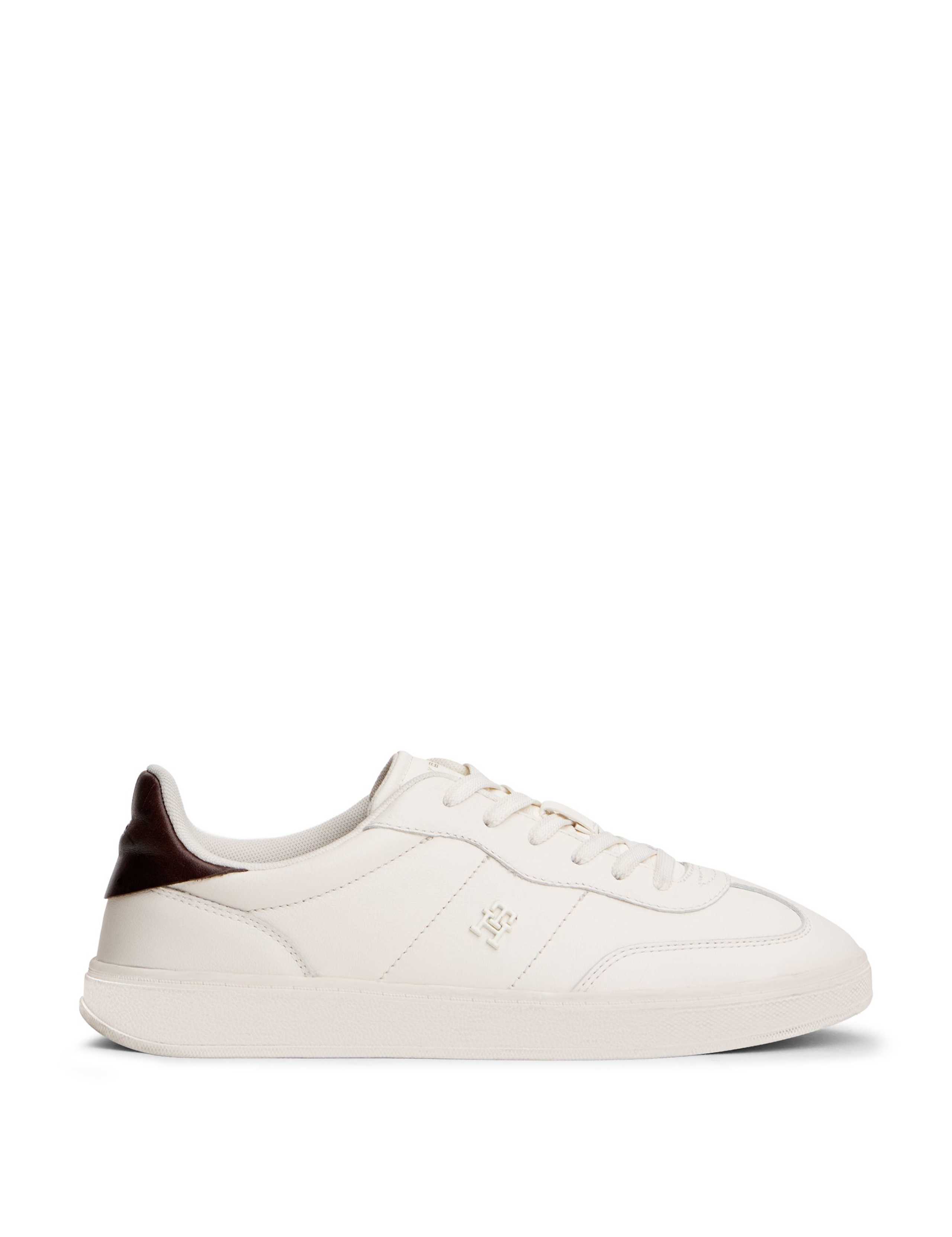 Heritage Shiny Leather Lace Up Trainers